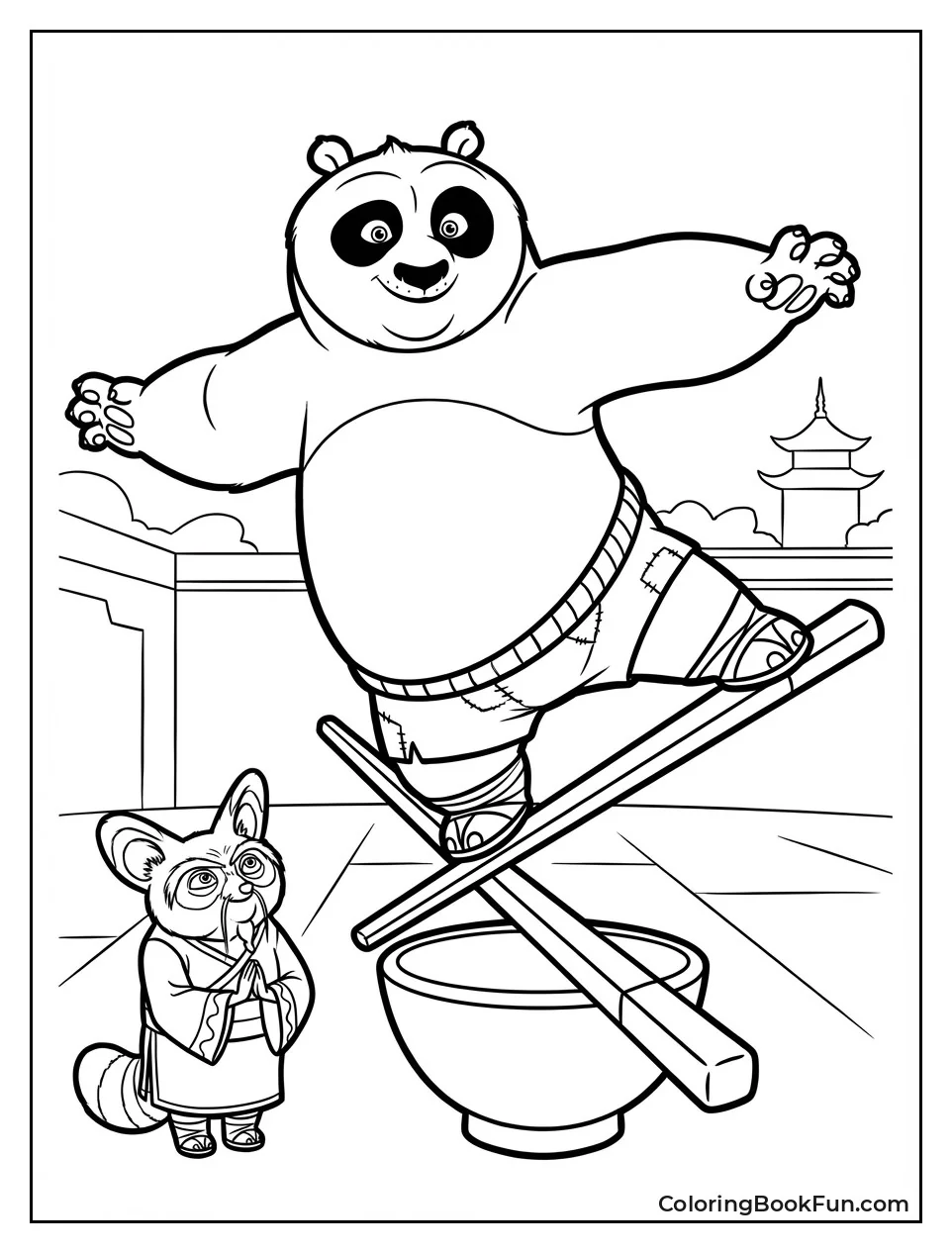 Po Balances on Chopsticks