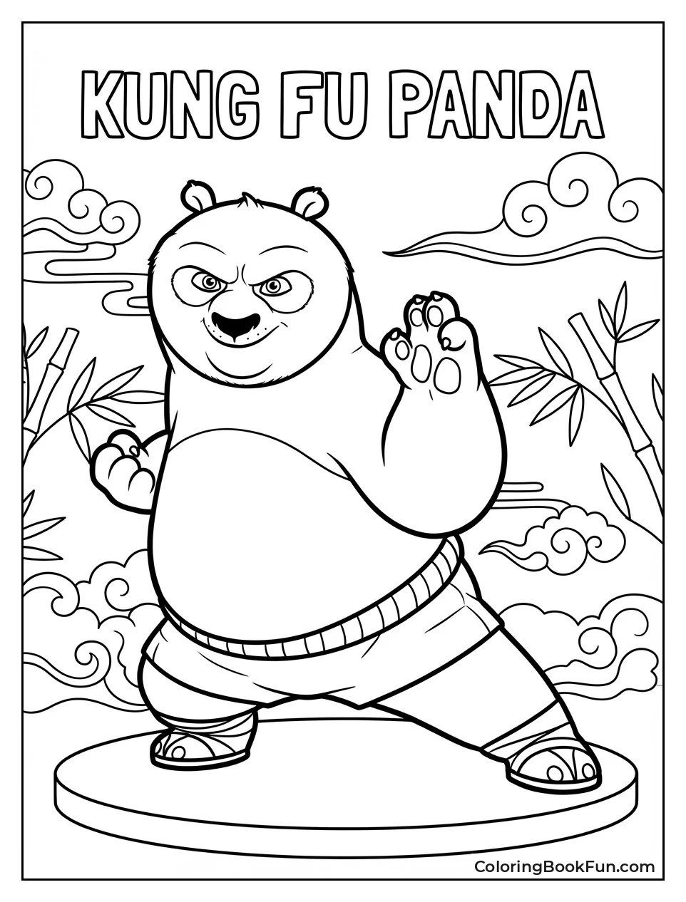 Po Strikes Dragon Pose