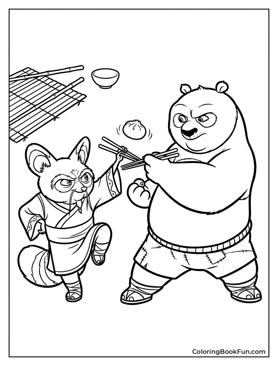 Shifu Battles Po Dumpling