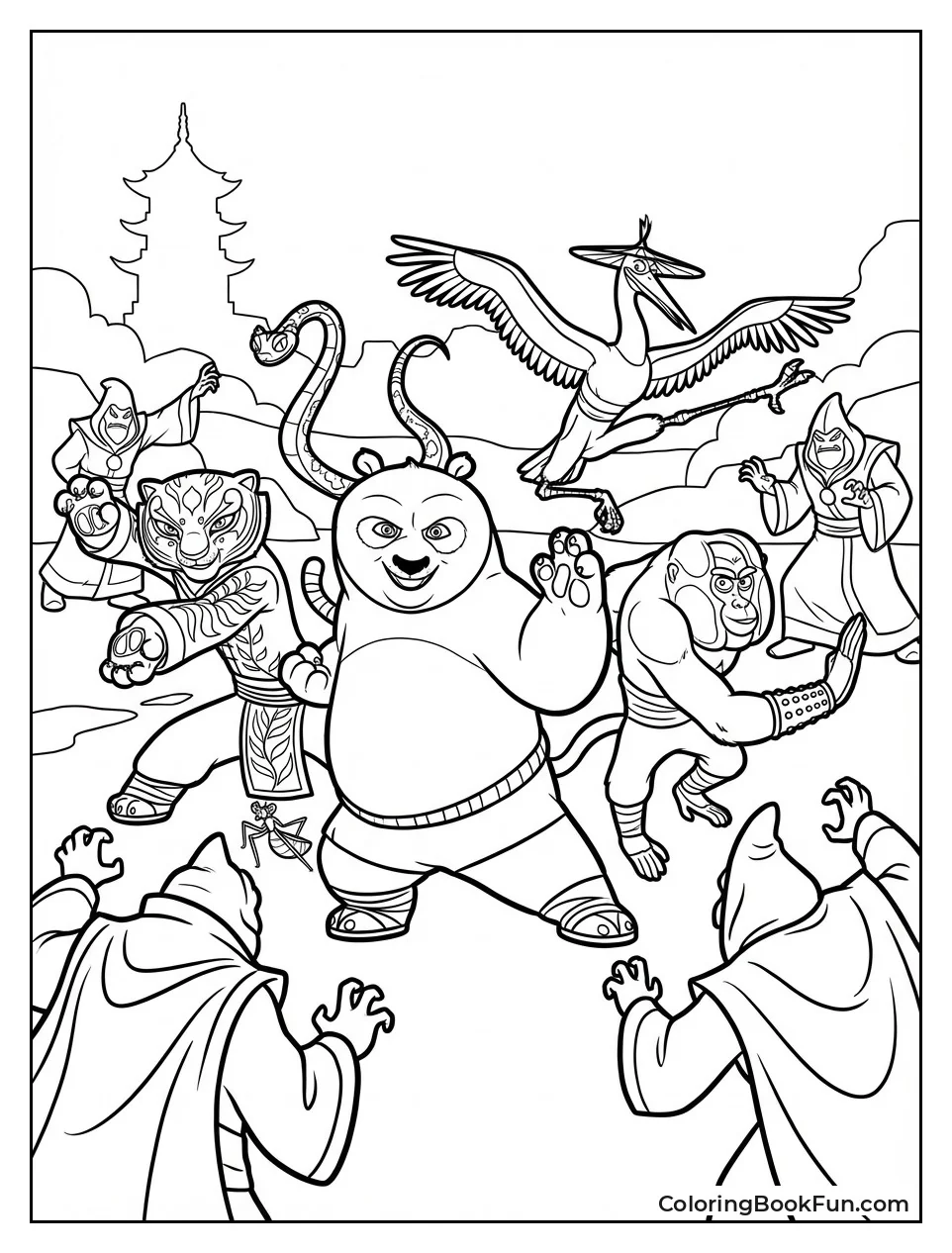 Furious Five Battle Villains