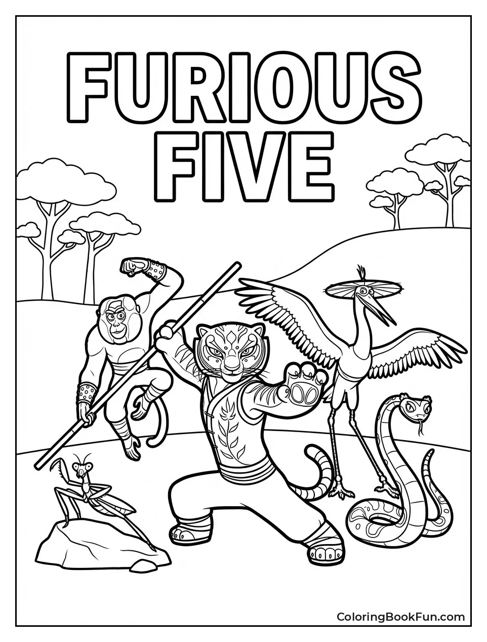 Furious Five Hero Poses