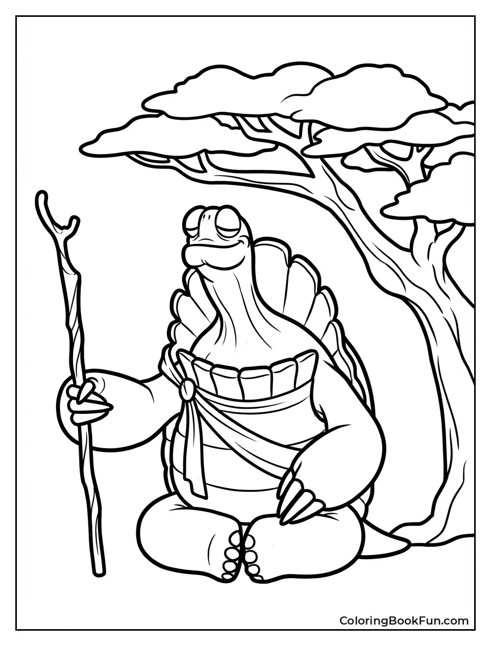 Oogway Meditates Serenely