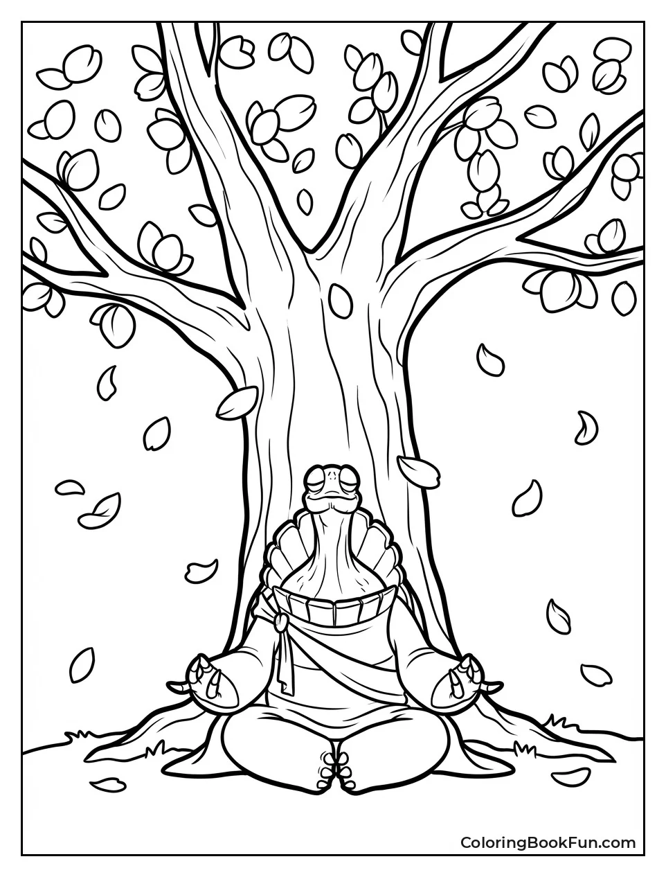 Oogway under Peach Tree