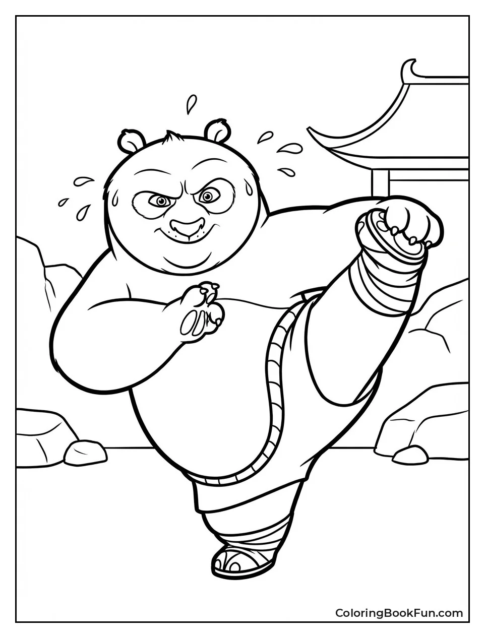 Po Trains with Determination