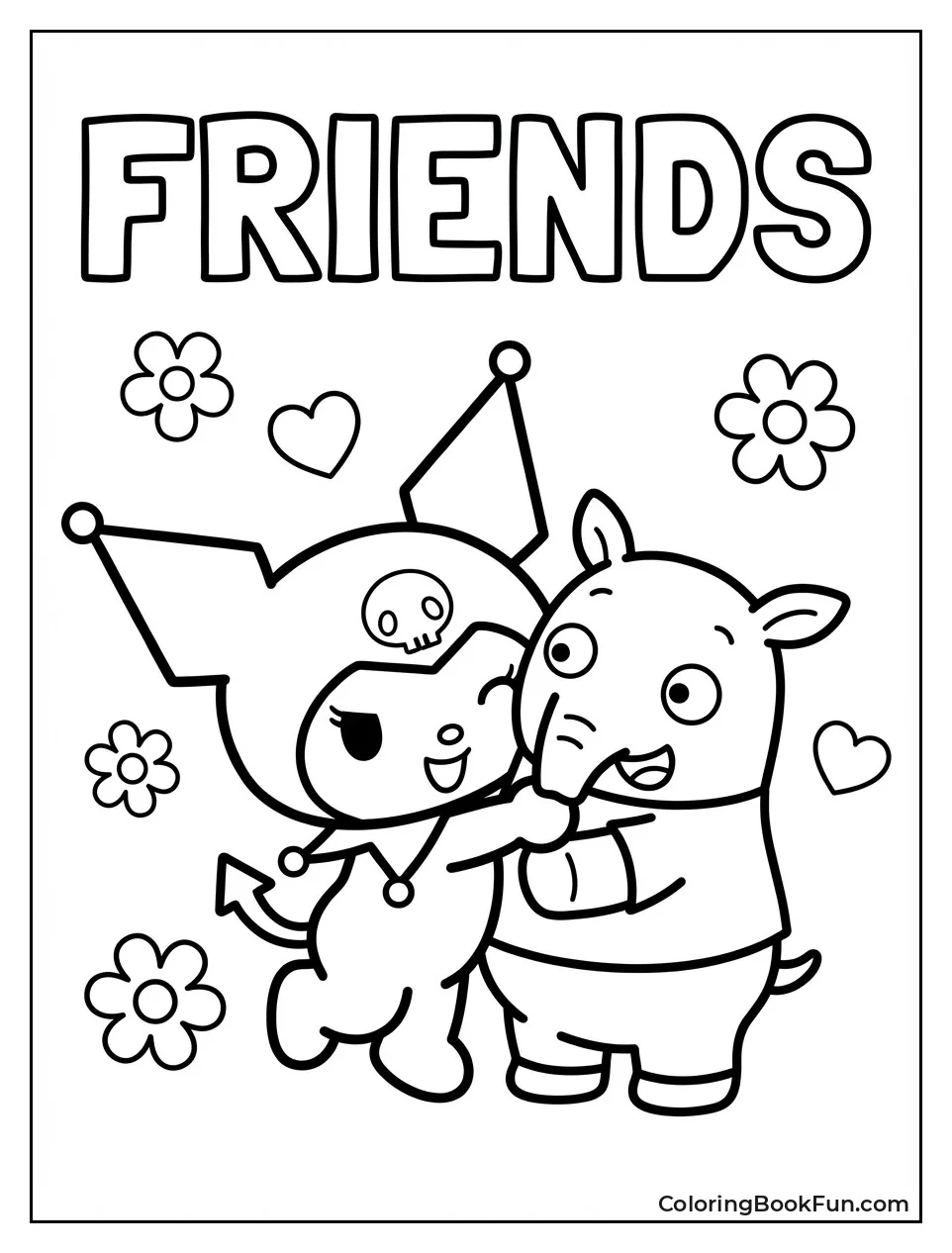 Kuromi Hugs Baku Tightly