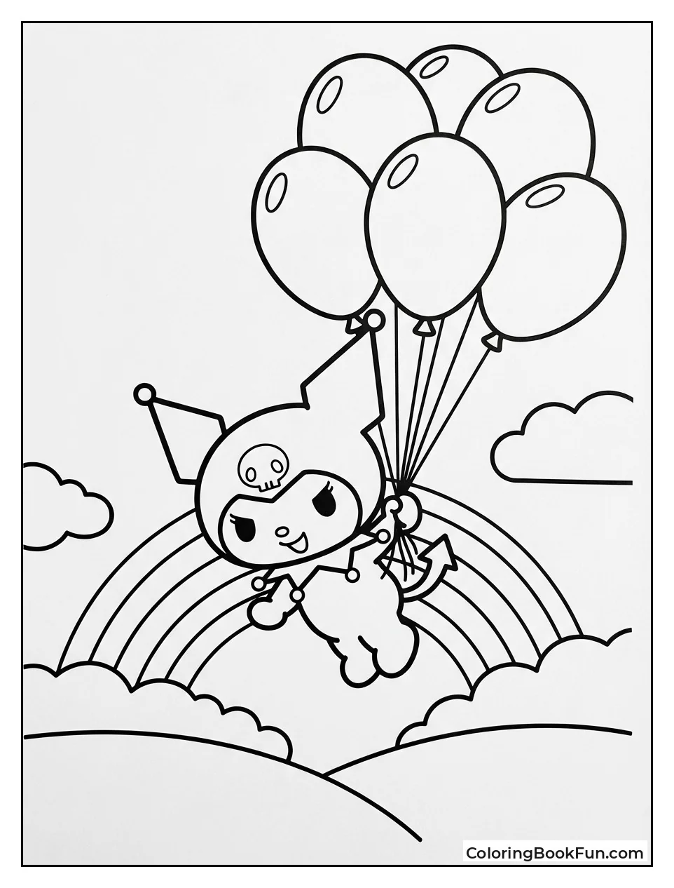 Kuromi Floats with Balloons