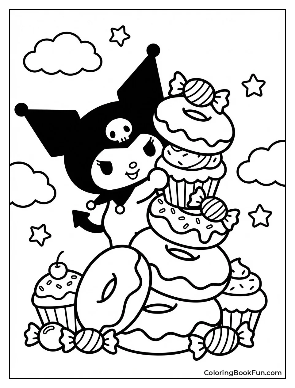 Kuromi Climbs Donut Tower