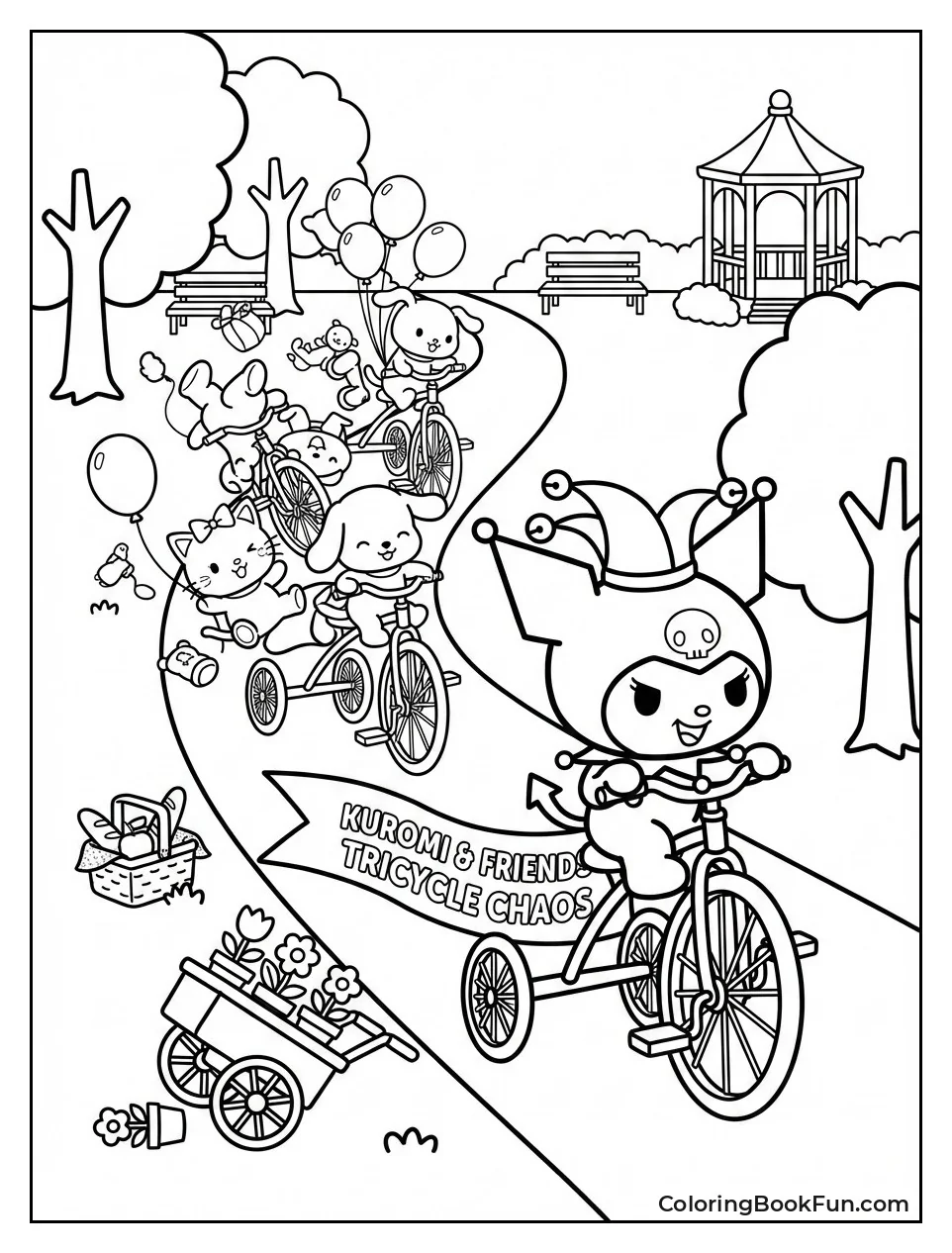 Kuromi Leads Tricycle Gang