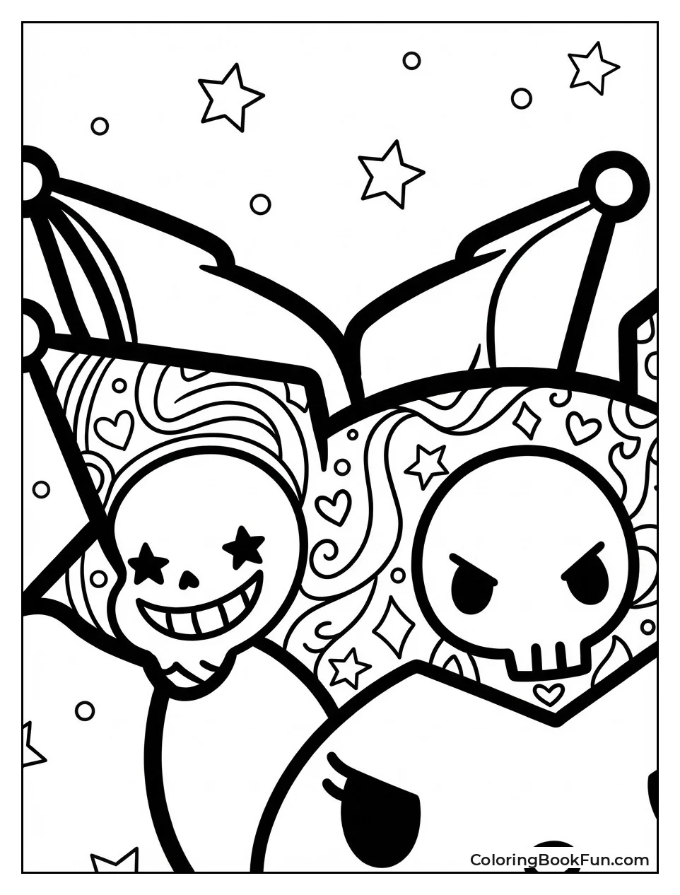 Kuromi Jester Hat Closeup