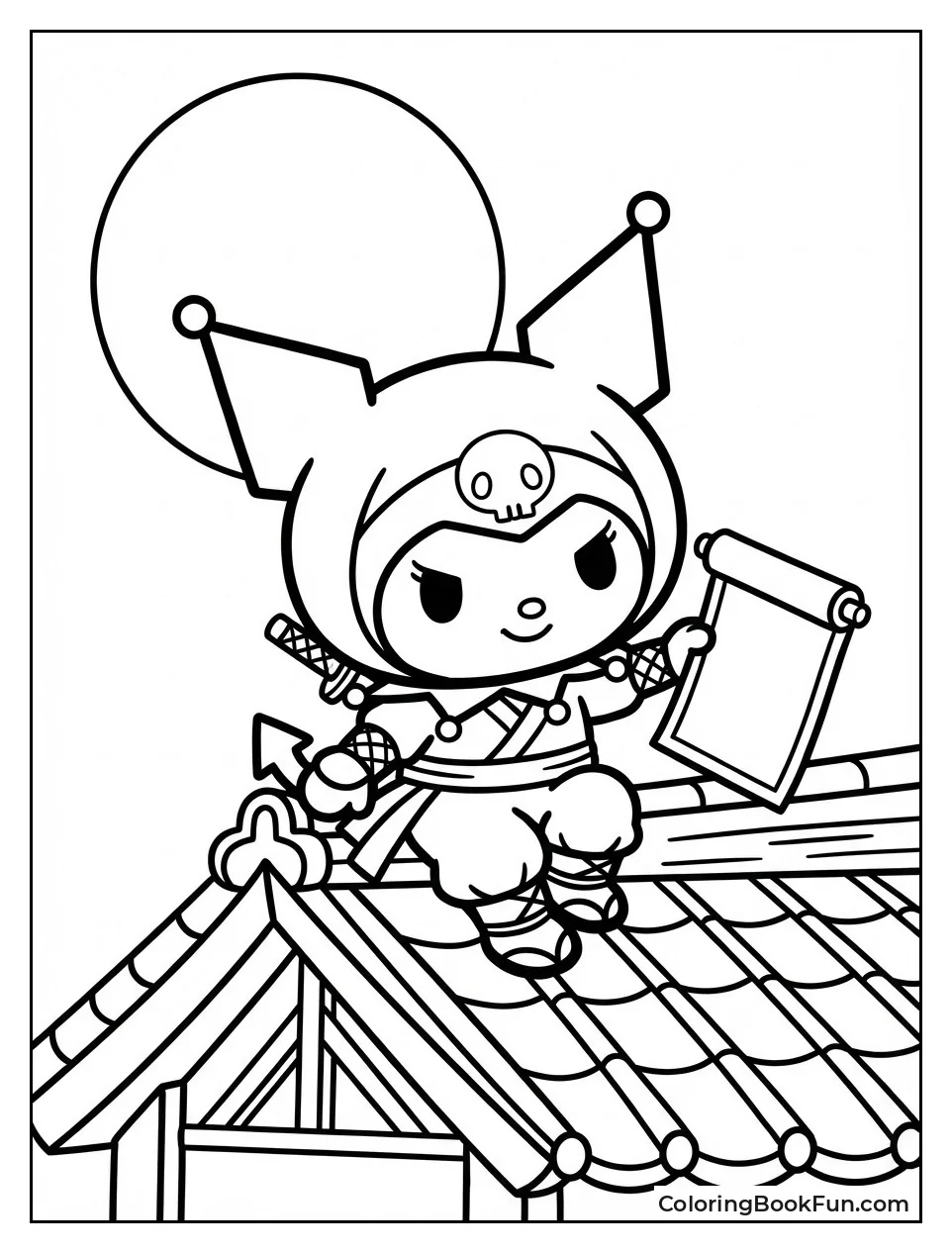 Ninja Kuromi on Rooftop