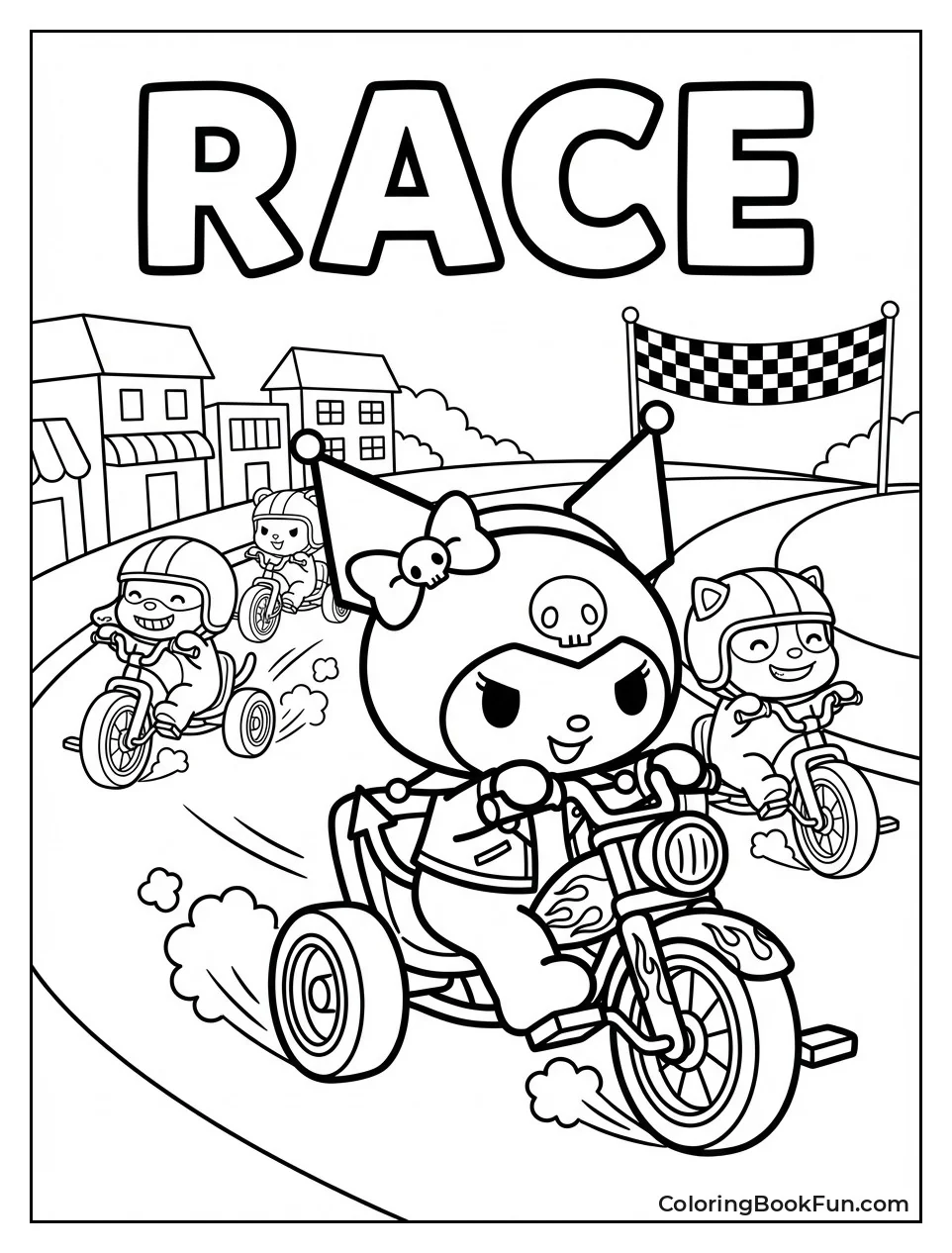 Kuromi Races Tricycle Gang