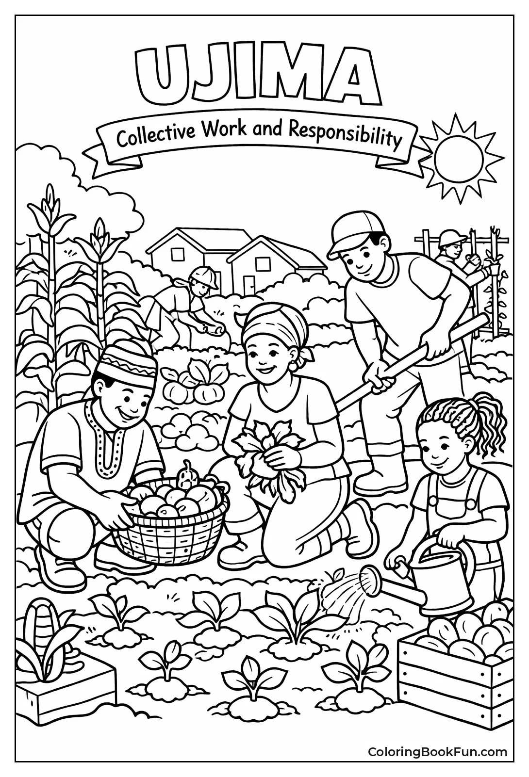 Neighbors Harvest Garden Together