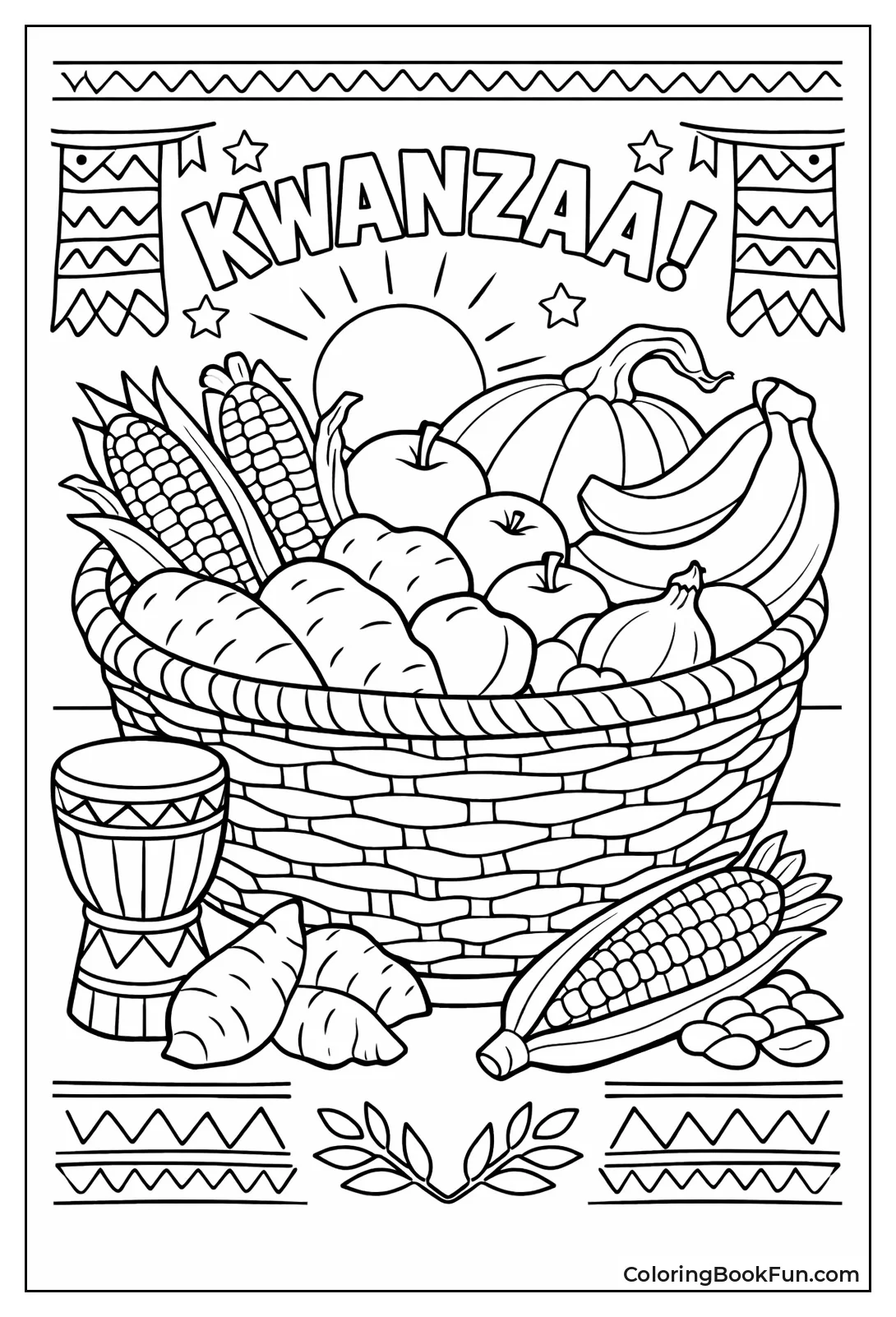 Harvest Basket of Fruits
