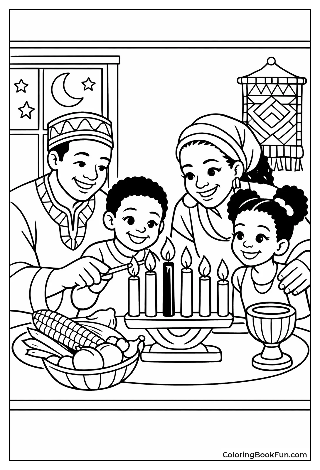 Family Lights Night Candles