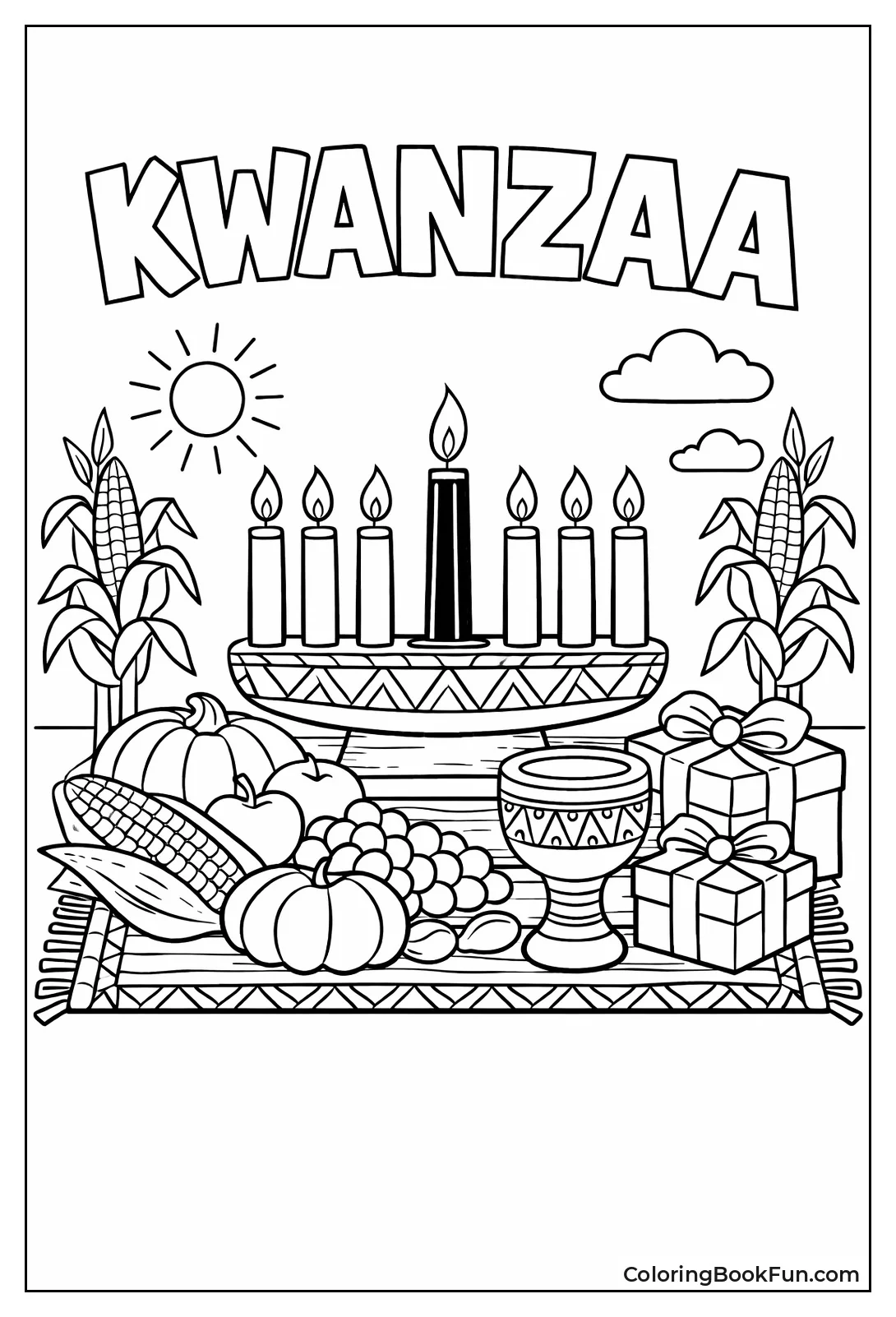 Full Kwanzaa Table Display