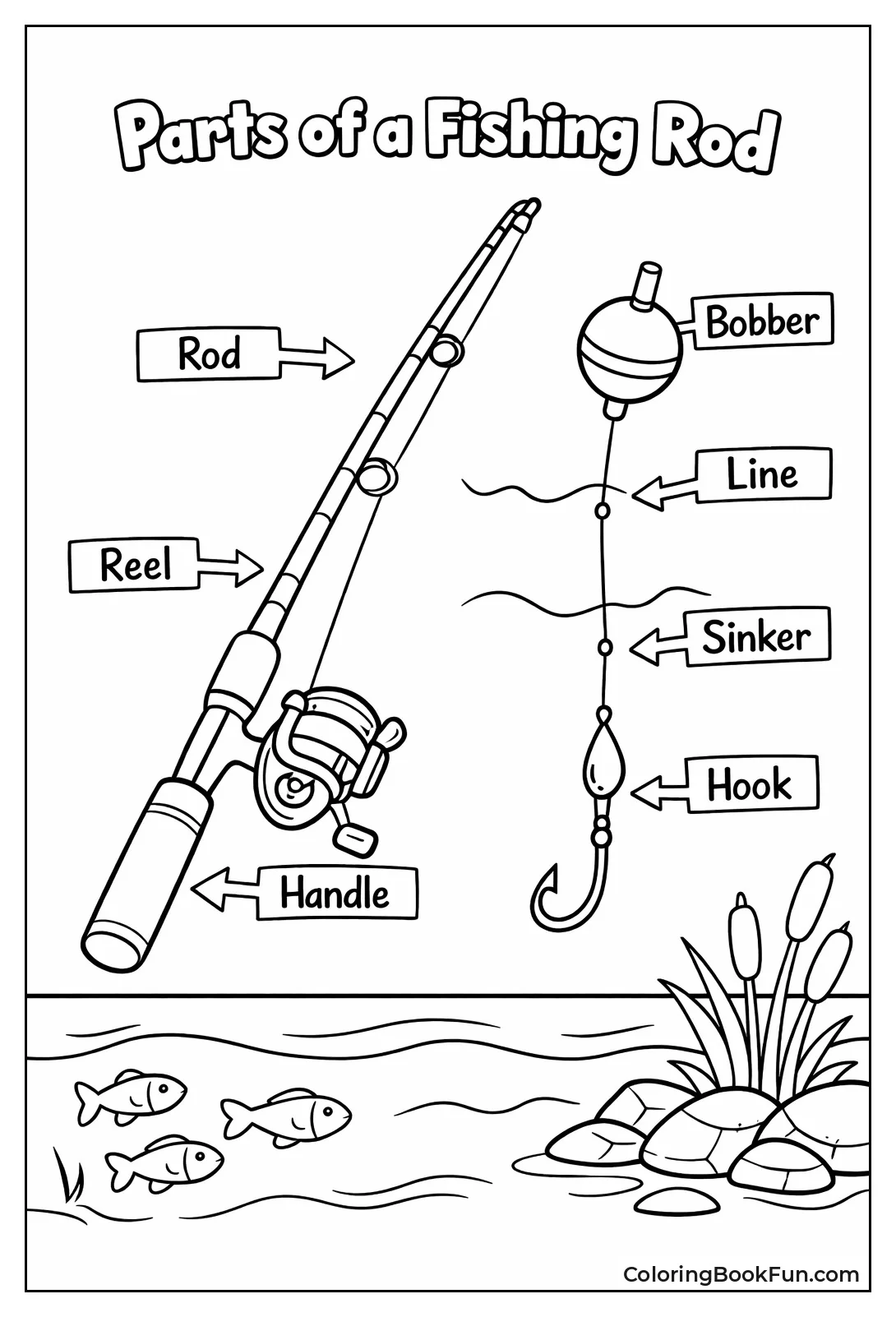 Labeled Rod and Reel