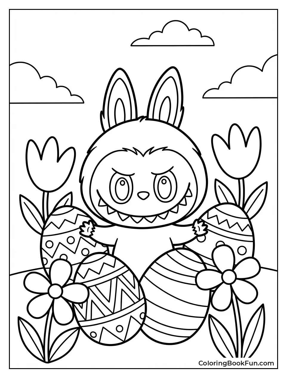 Labubu Hunts Easter Eggs