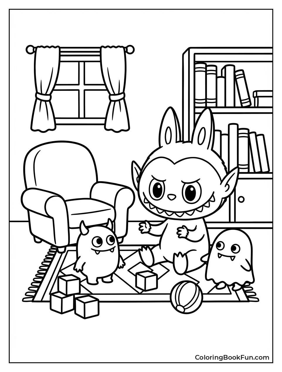 Labubu Family Plays Home