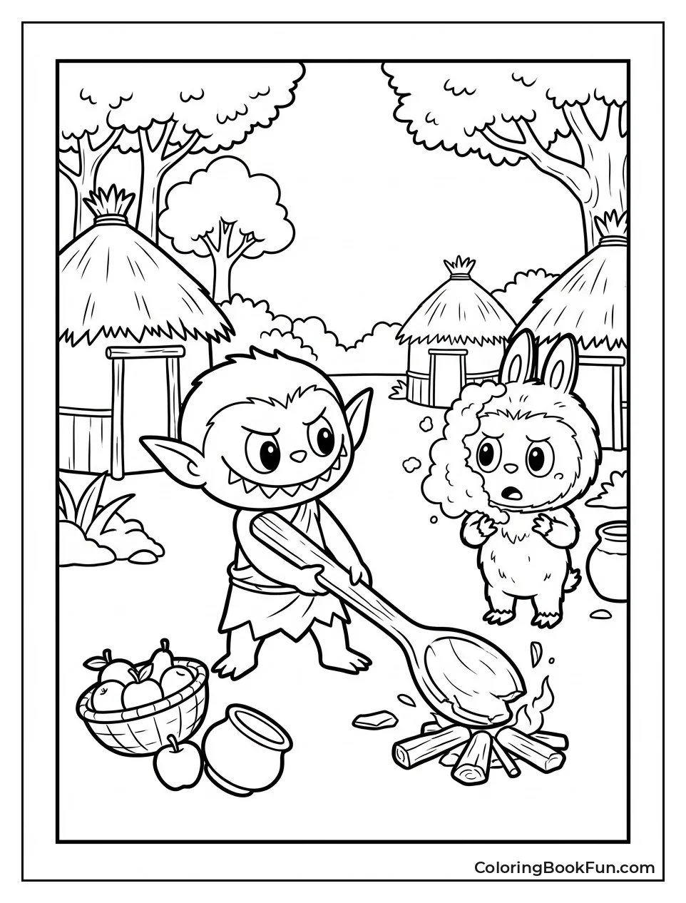 Labubu Helps Friend Mishap