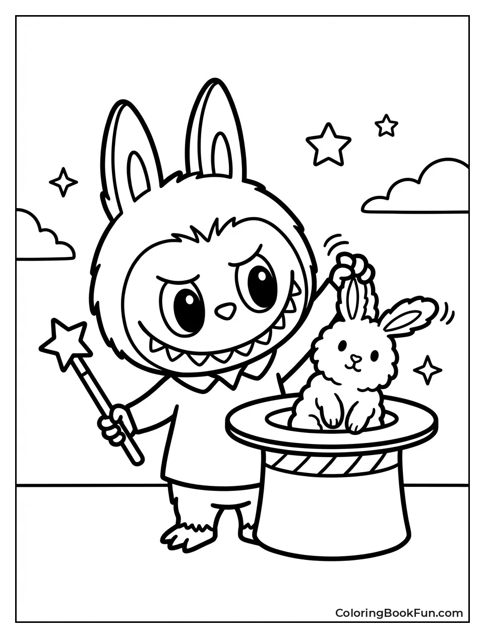 Magician Labubu Pulls Rabbit