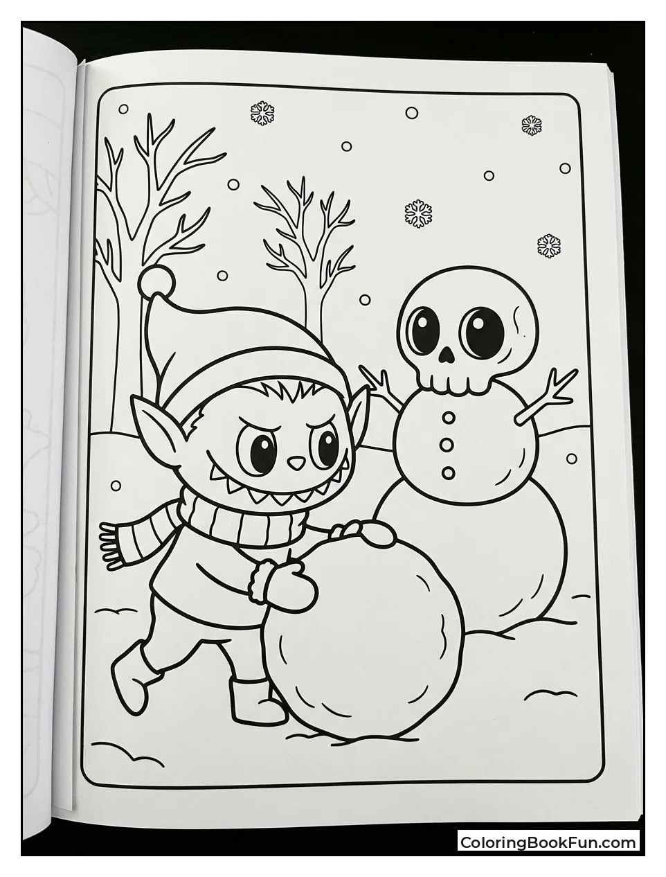 Labubu Builds Snowman