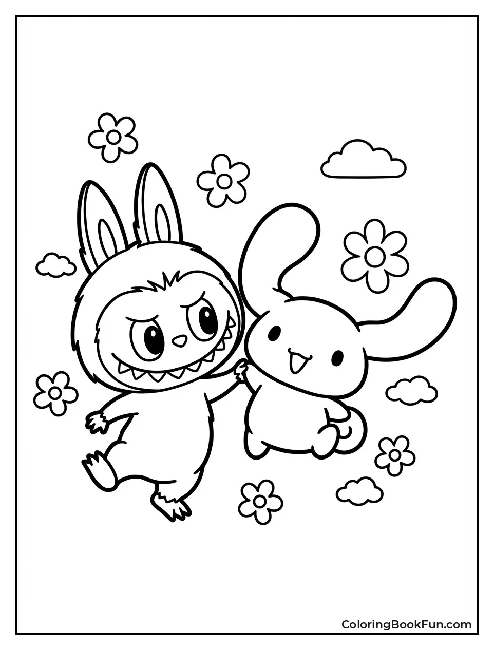 Labubu Plays with Cinnamoroll