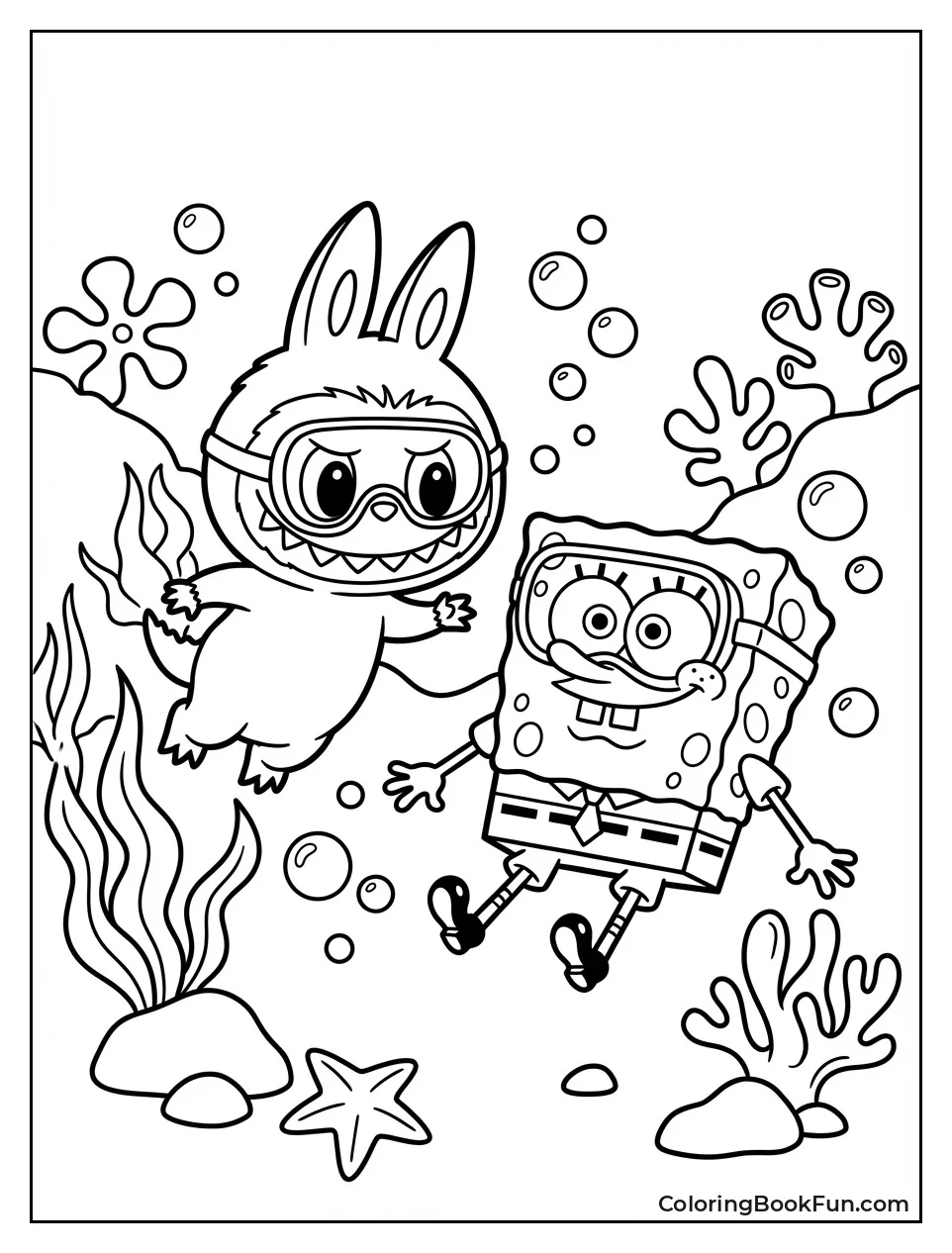 Labubu Adventures with Spongebob