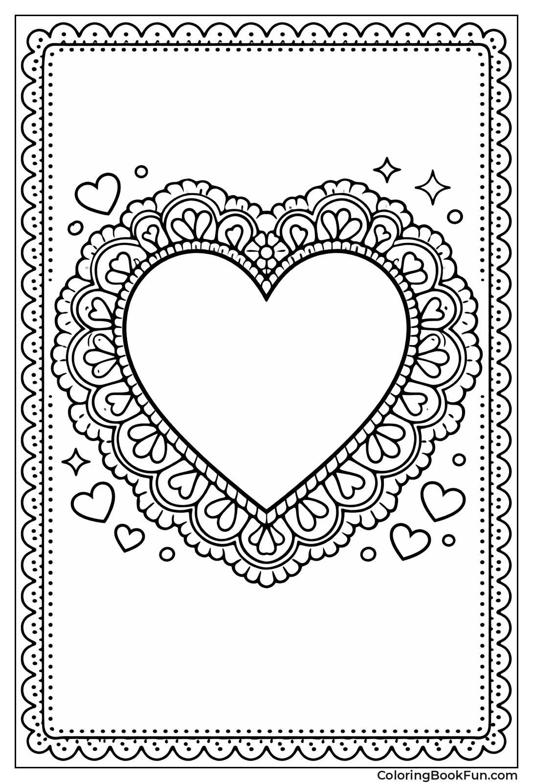 Lacy Scalloped Heart Edge