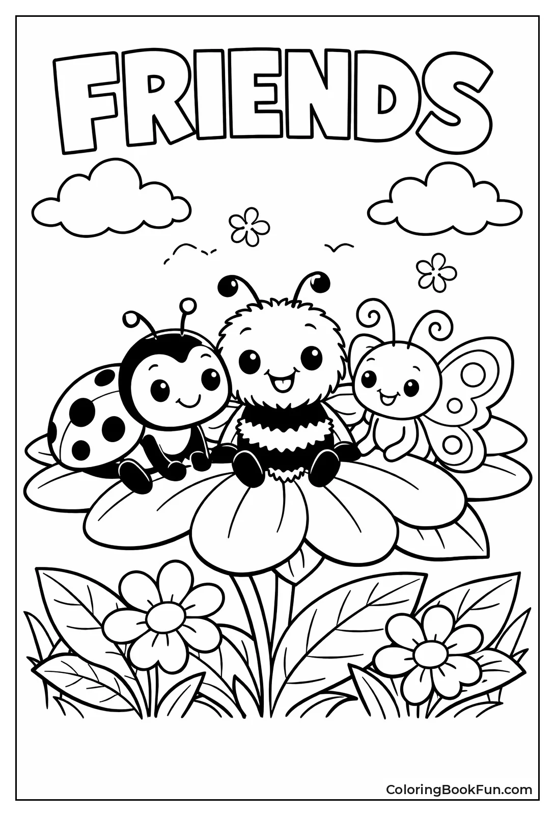 Ladybug with Bee Butterfly