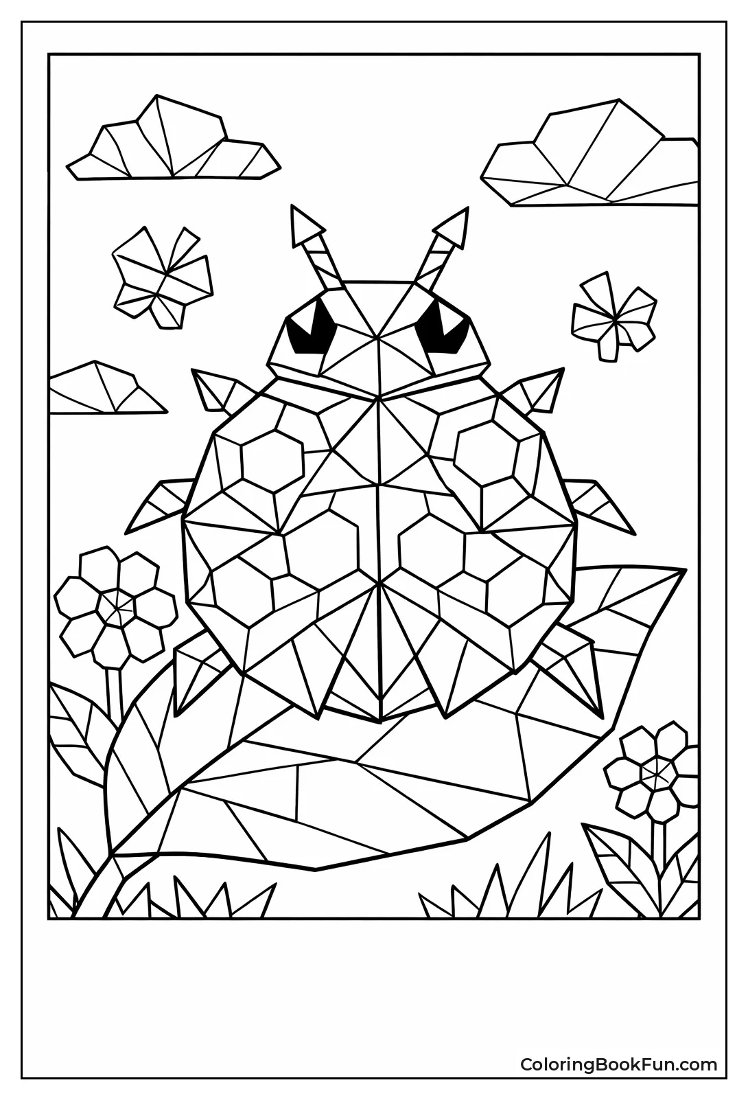 Geometric Triangle Ladybug