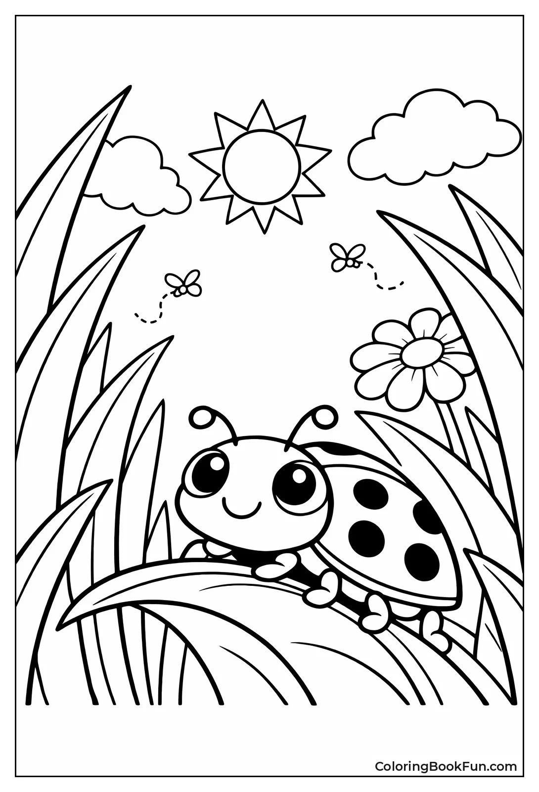 Ladybug through Tall Grass