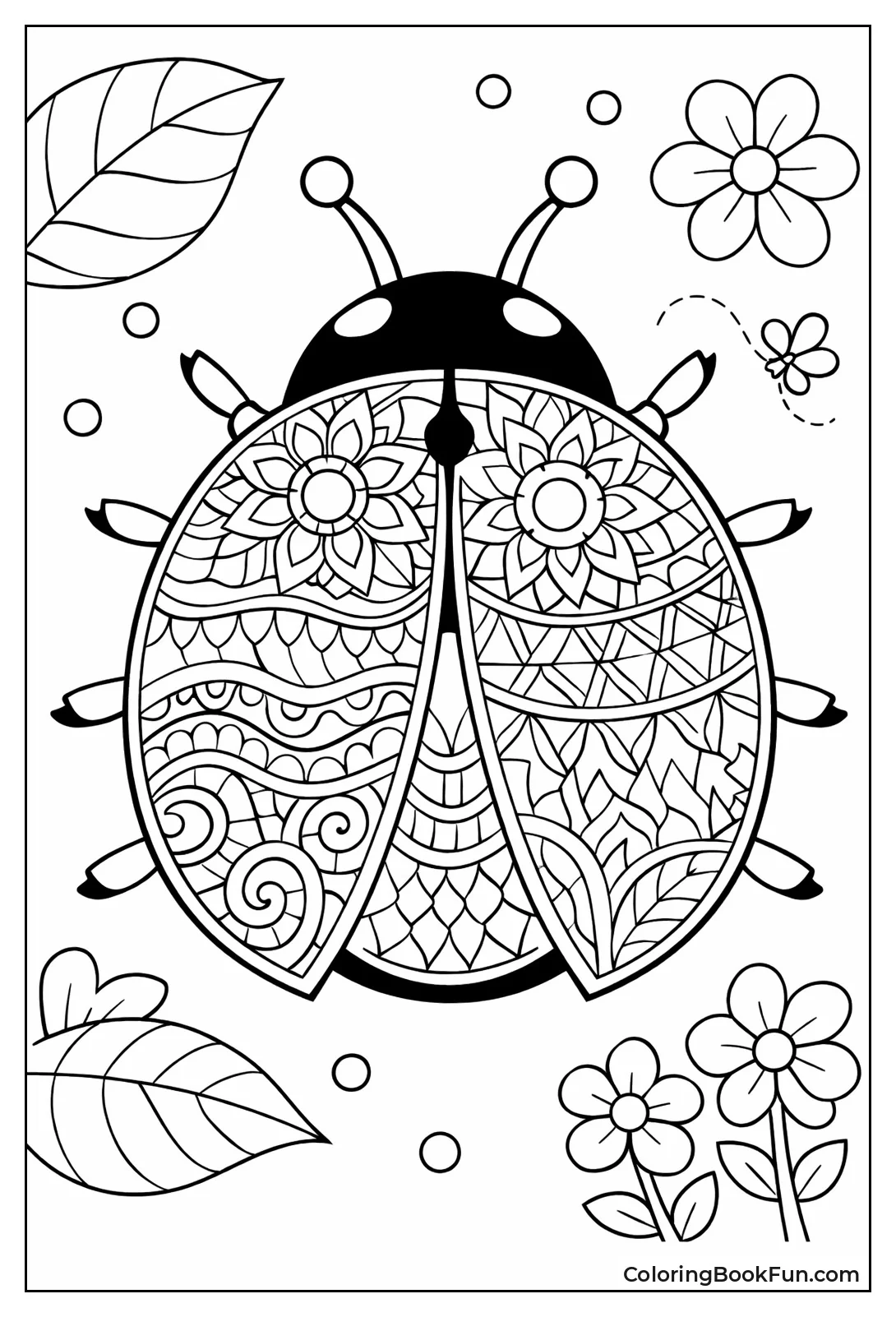 Ladybug with Mandala Wings
