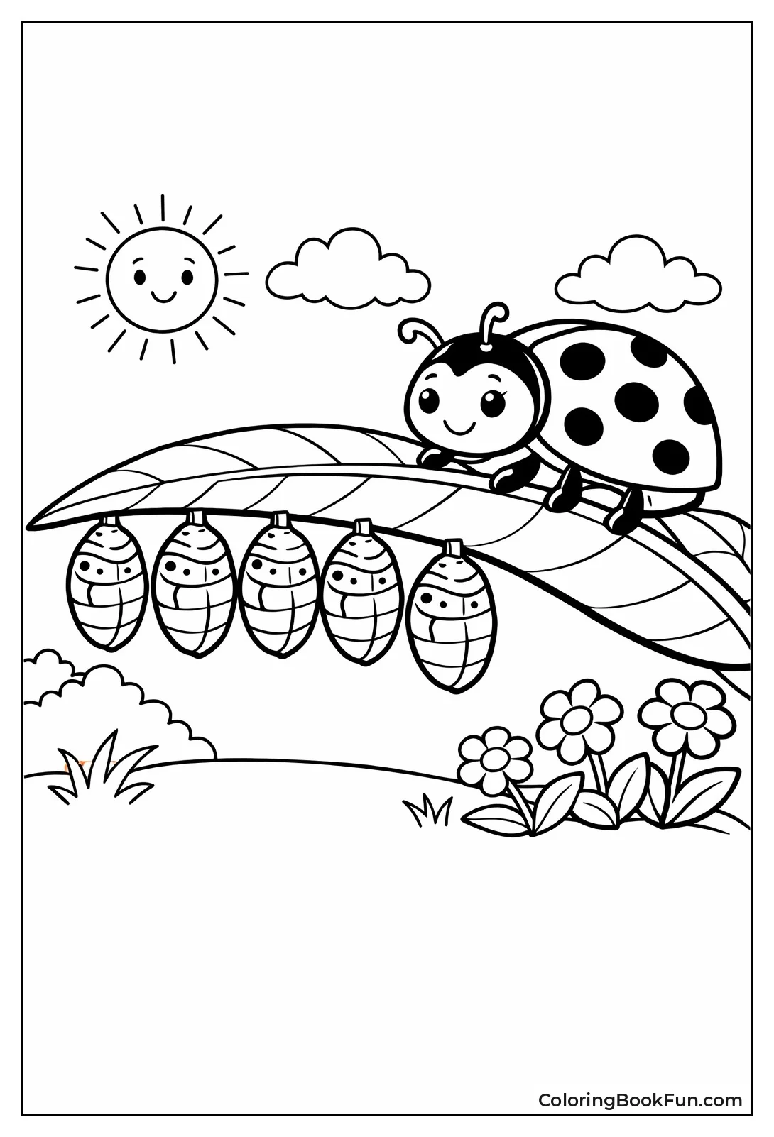 Mother Watching Pupae Leaf