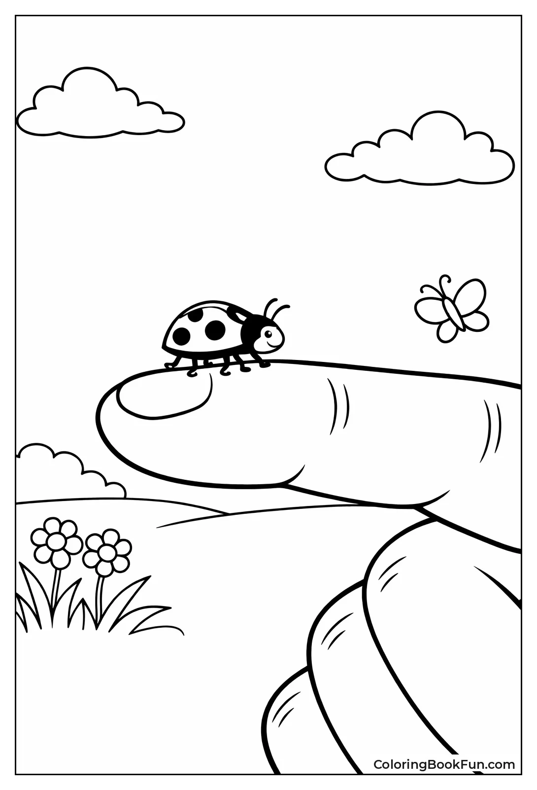 Ladybug on Child's Finger