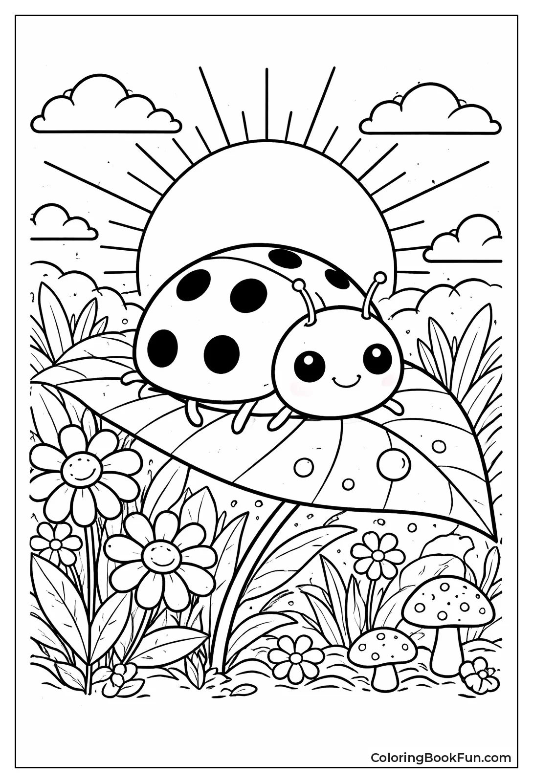 Ladybug Silhouette against Sun