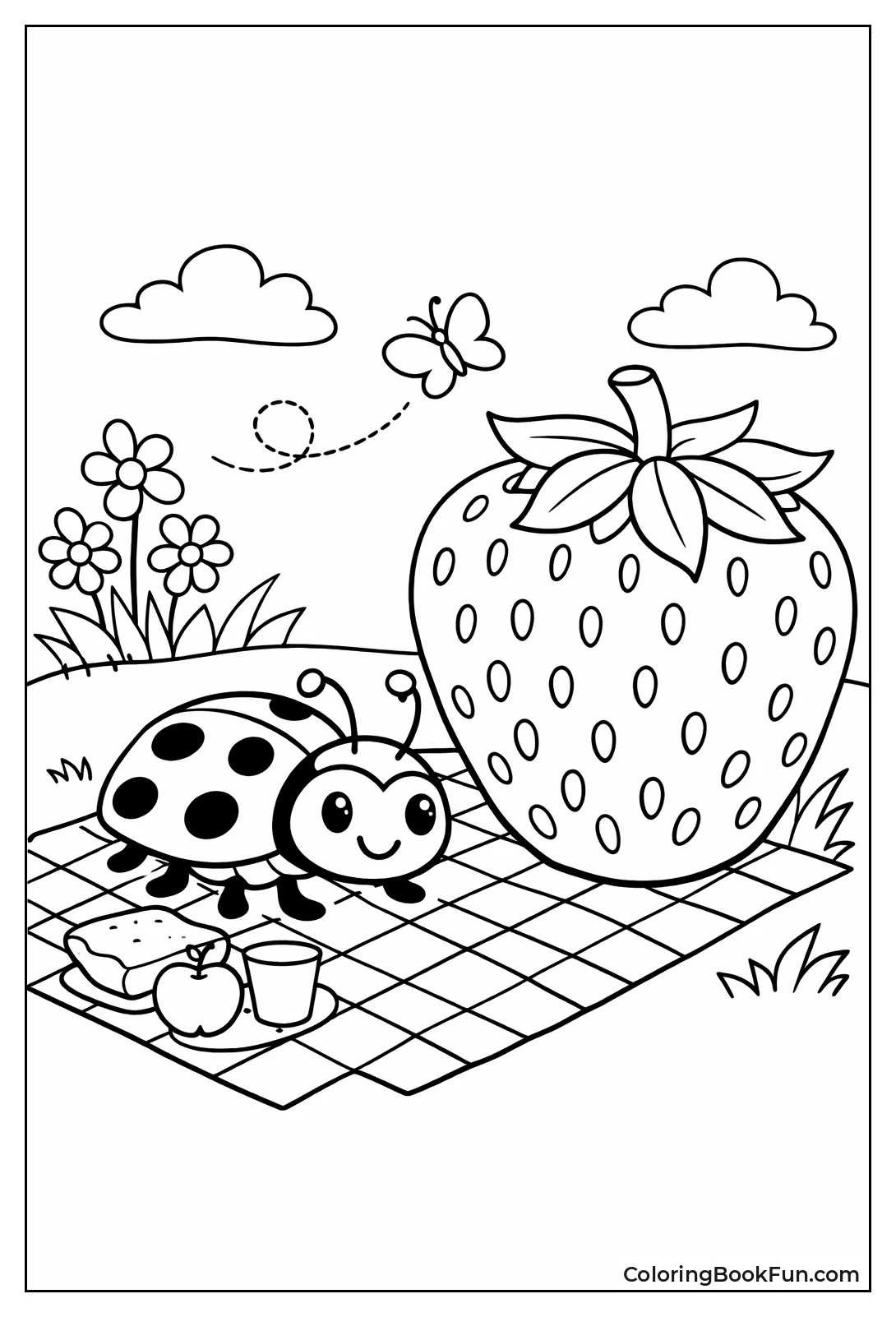 Ladybug at Picnic Strawberry