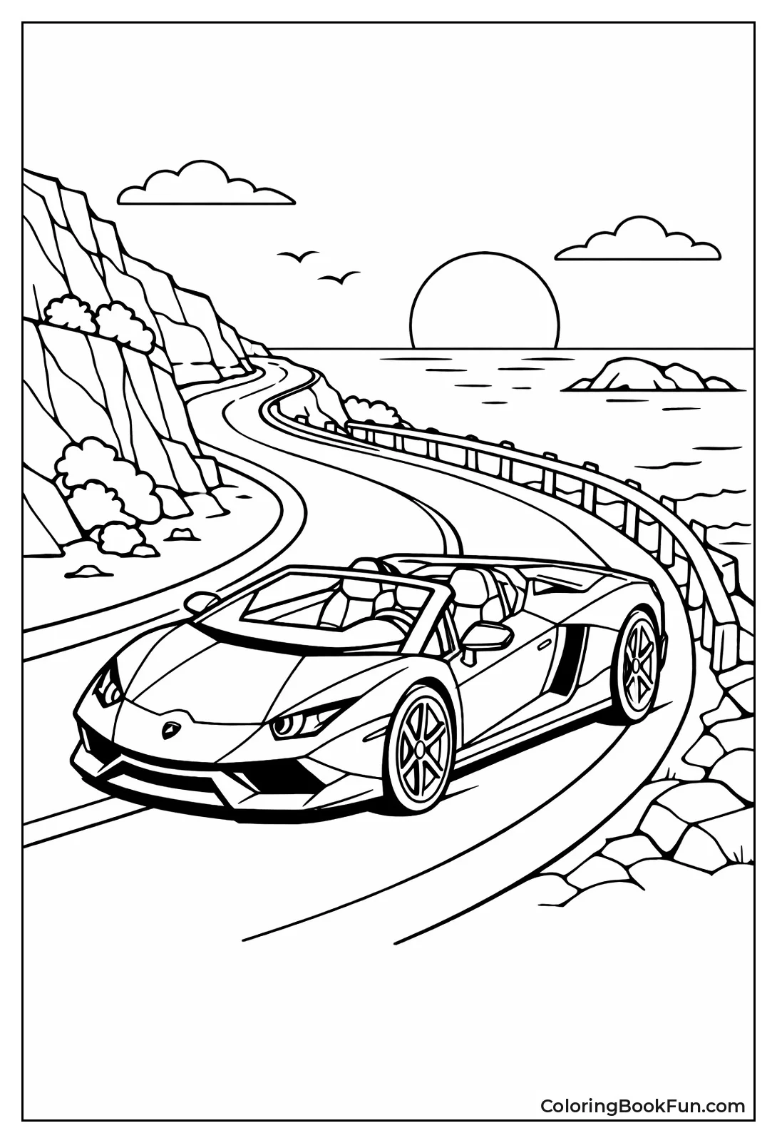 Convertible on Coastal Road