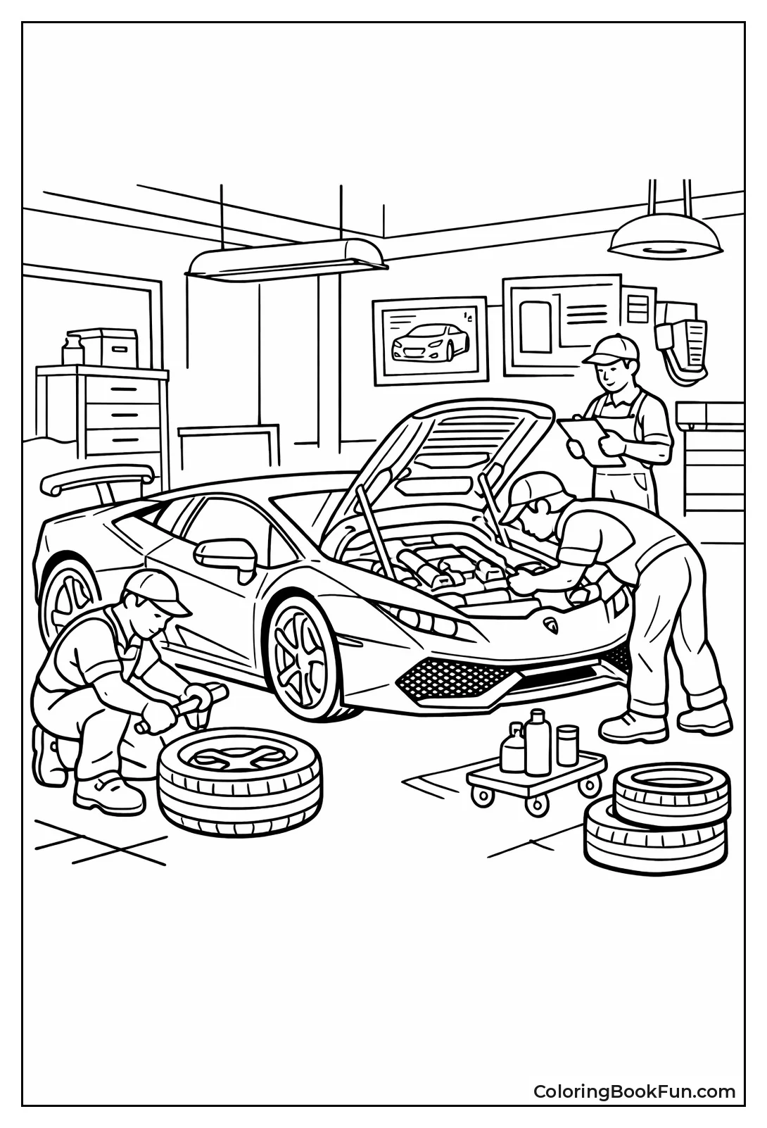 Huracan Pit Stop Action