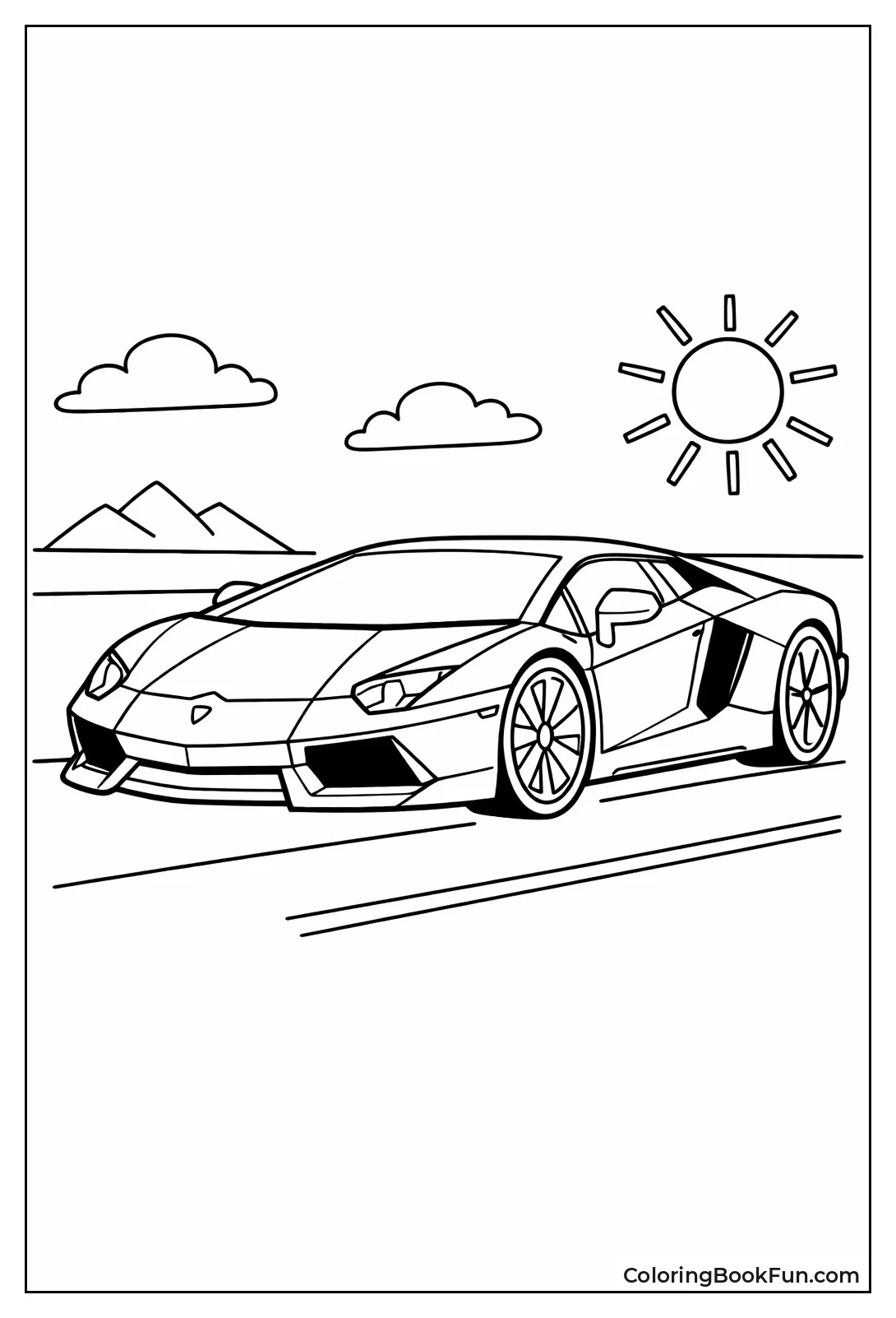 Simple Beginner Supercar Outline