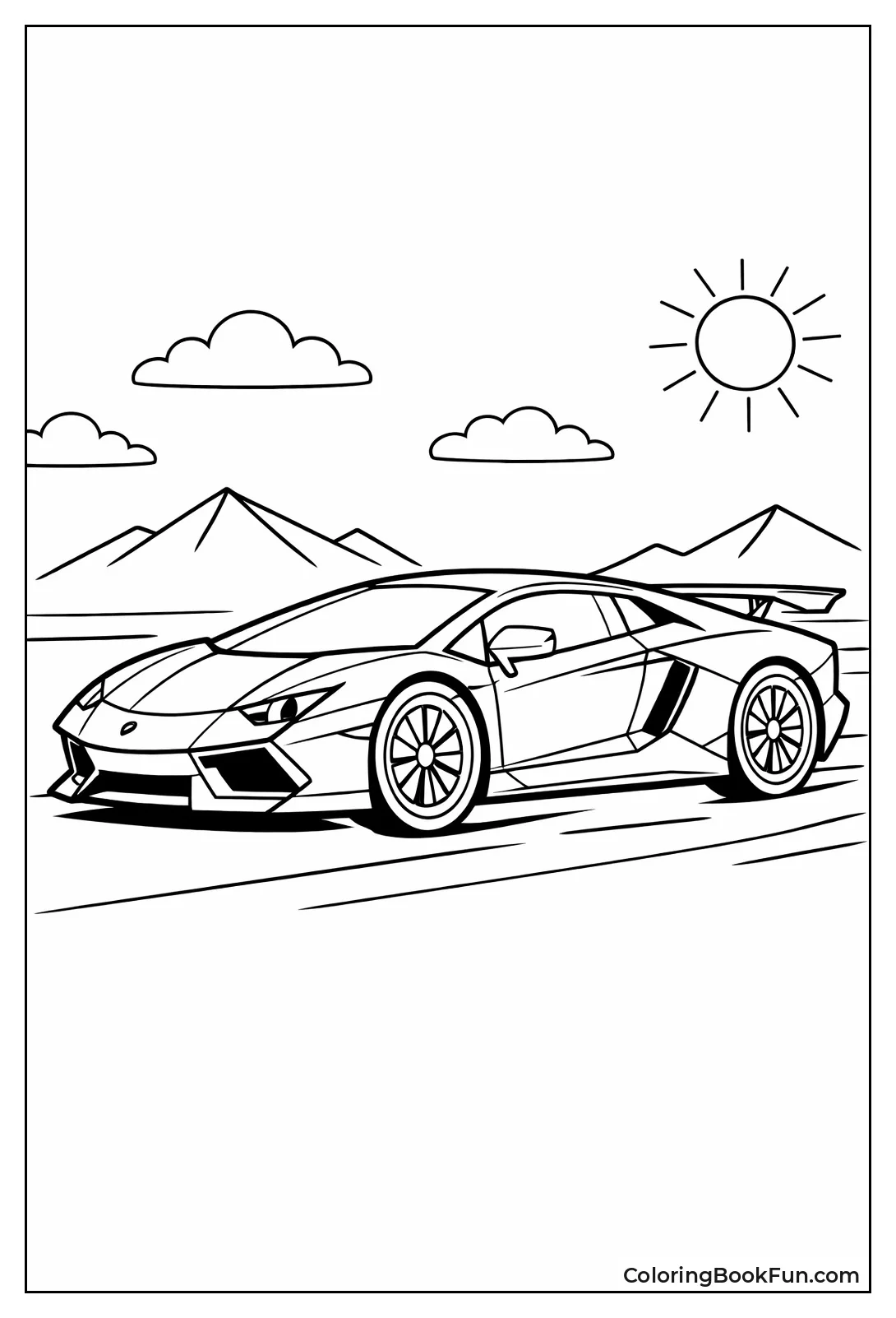 Dynamic Lamborghini Sports Car