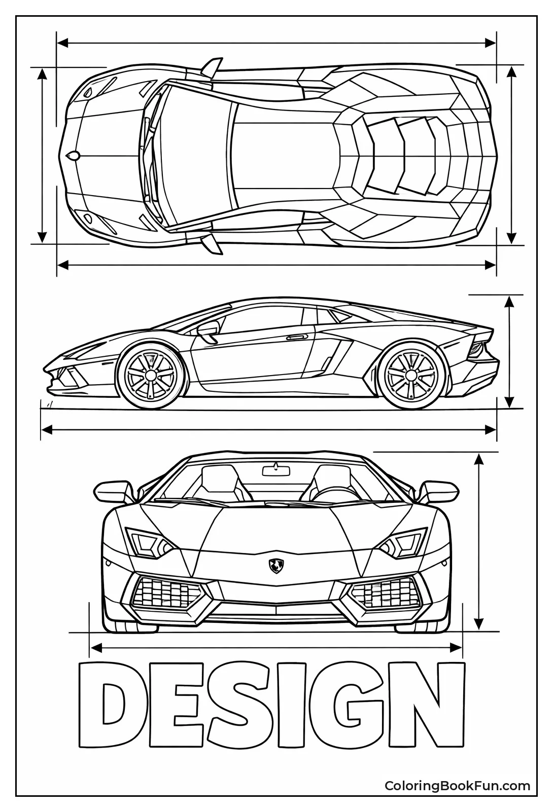 Car Blueprint with Views