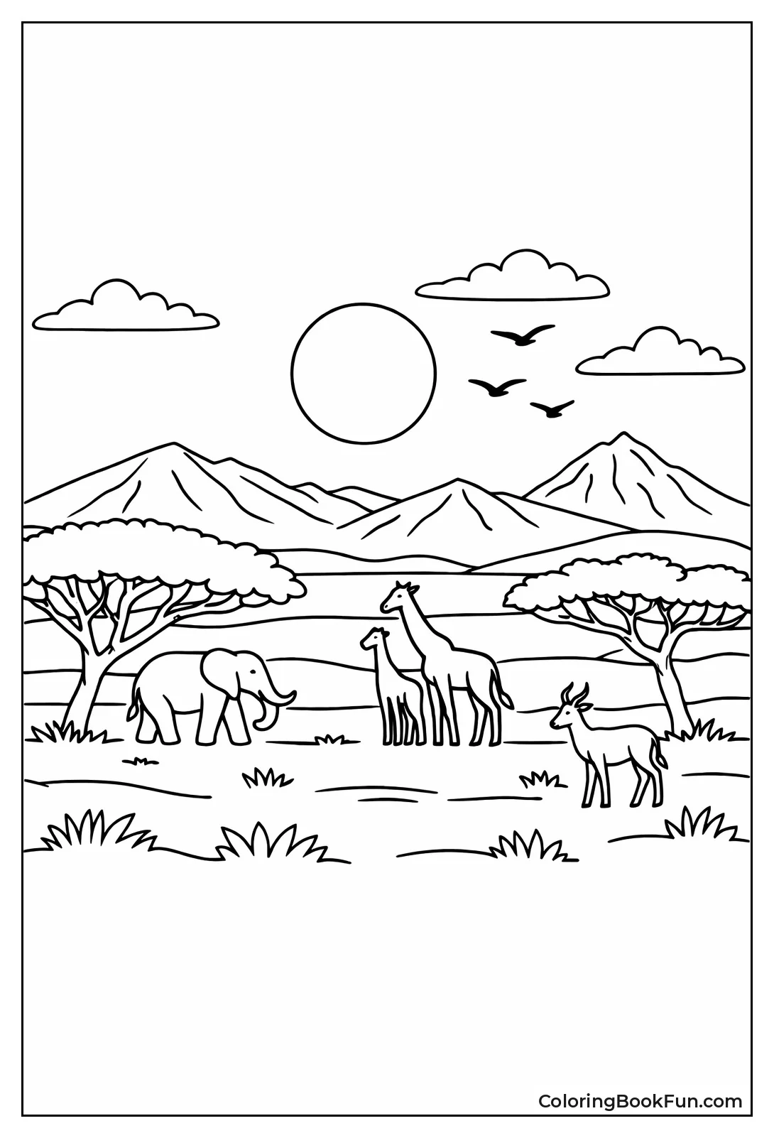 Acacia Trees on Savanna