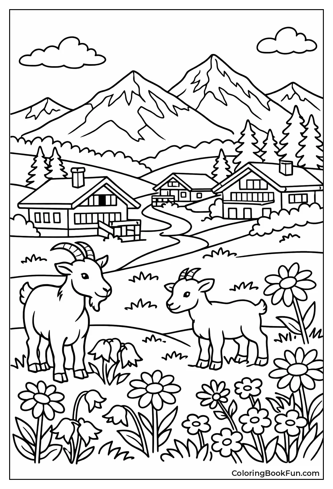 Village Dots Alpine Flower Meadows