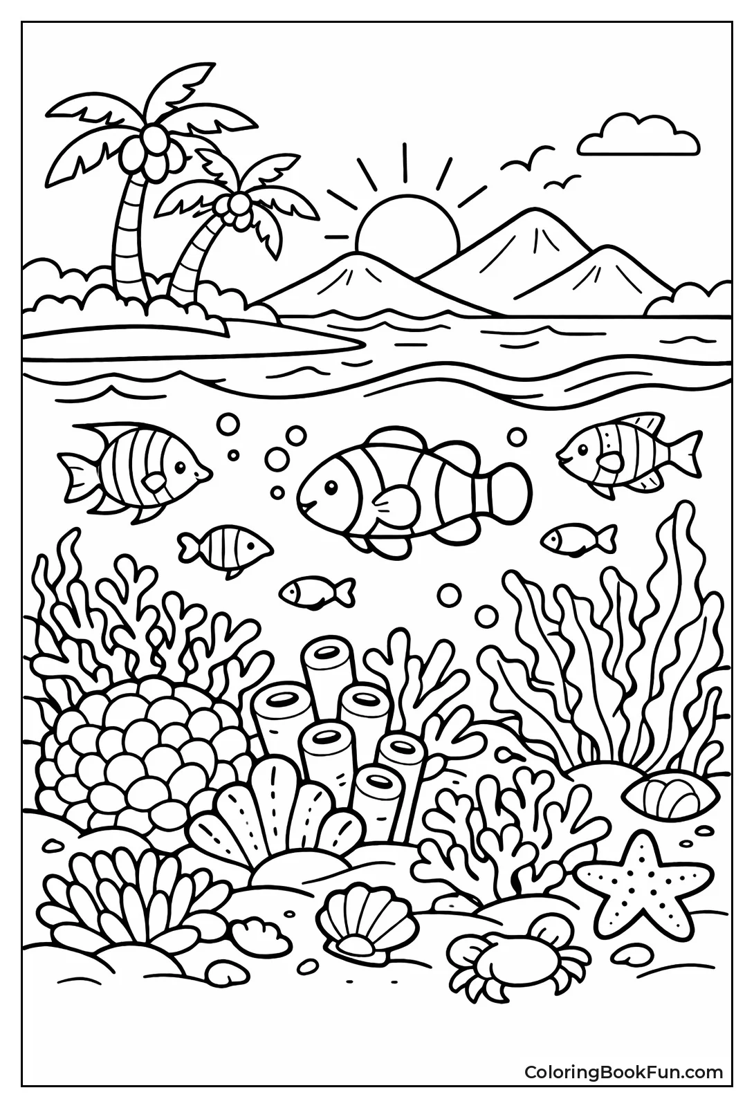 Fish Swim Vibrant Coral Coast