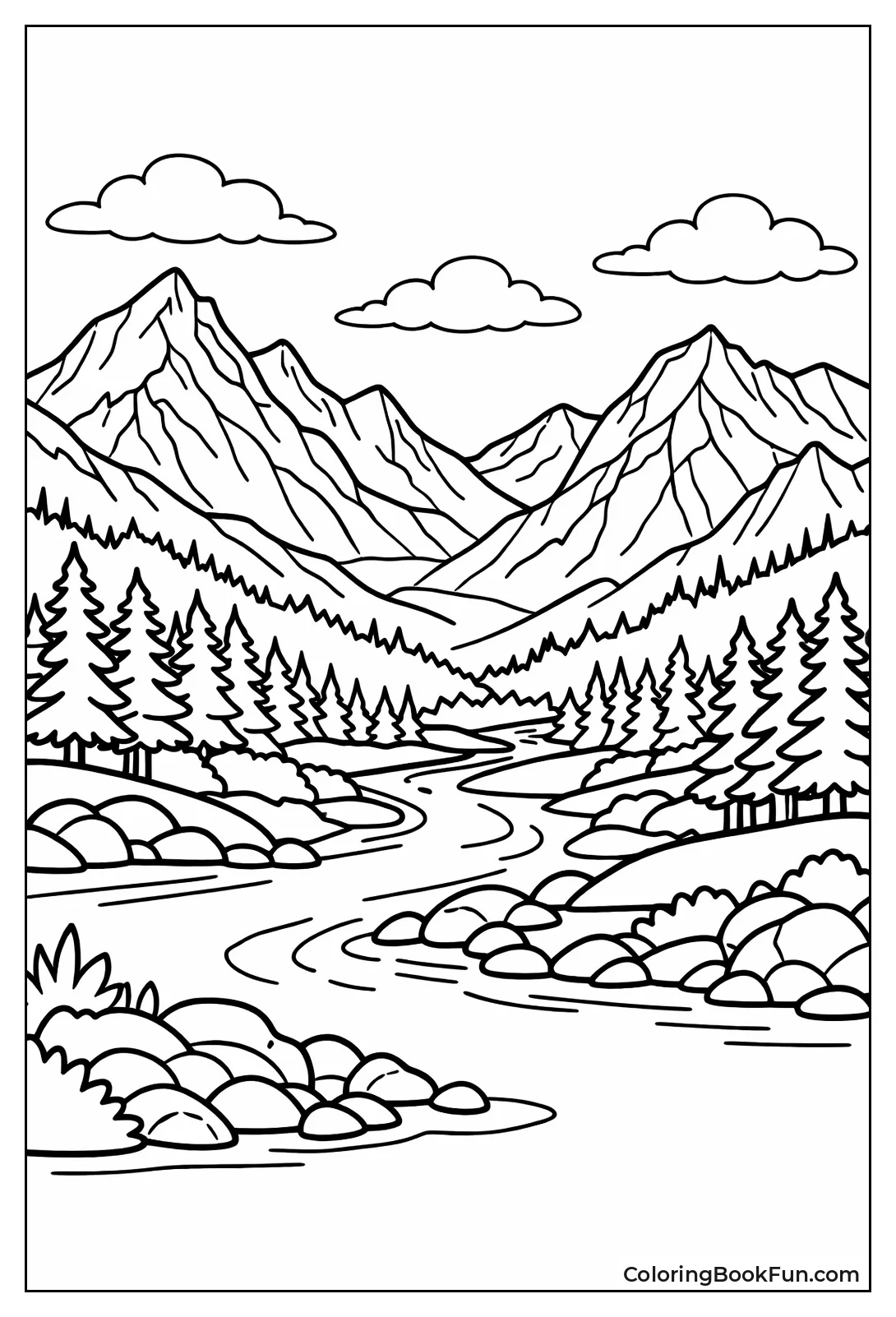 Rugged Mountains and Valleys