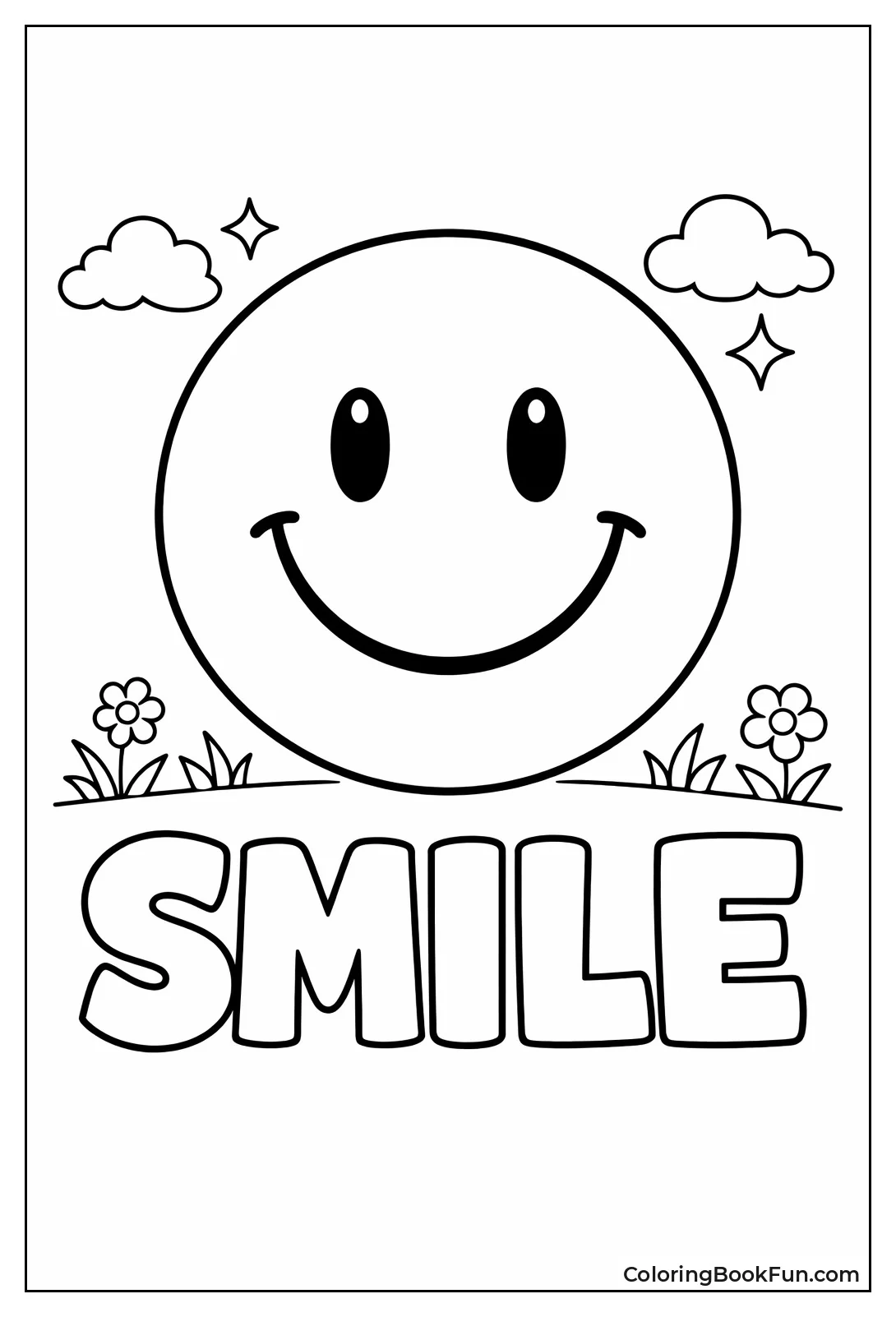 Large Smiley Flashcard