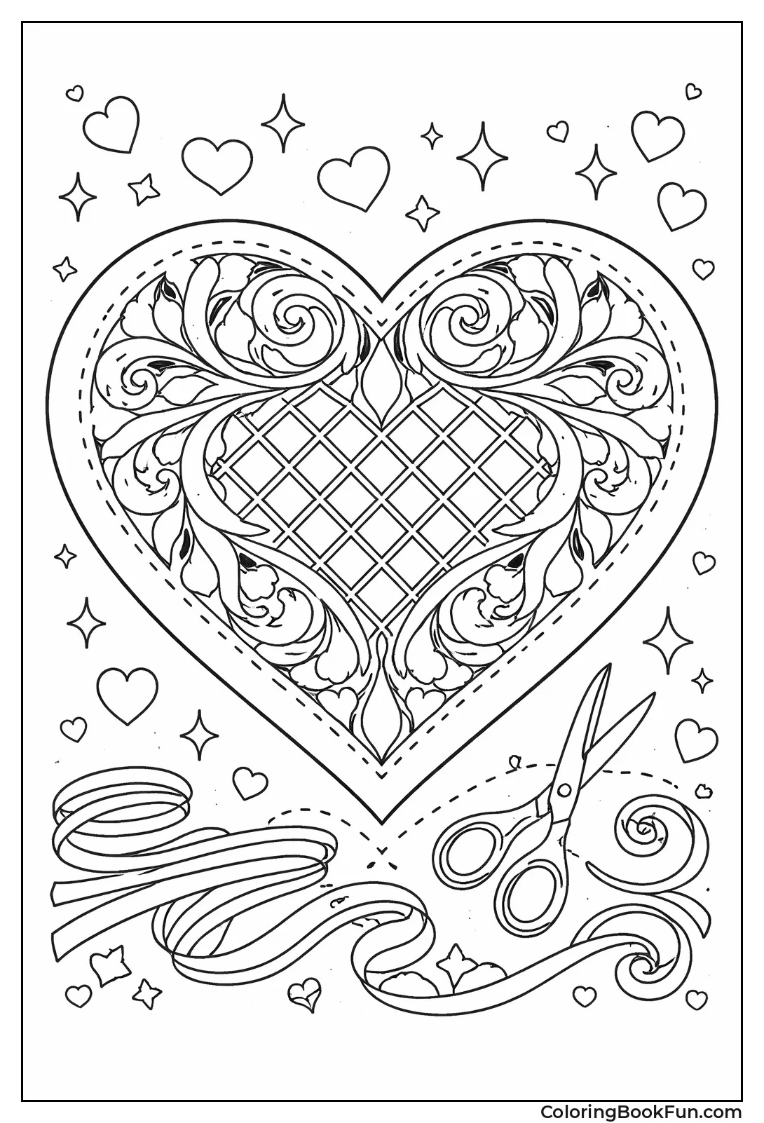 Lattice Filigree Heart Cuts