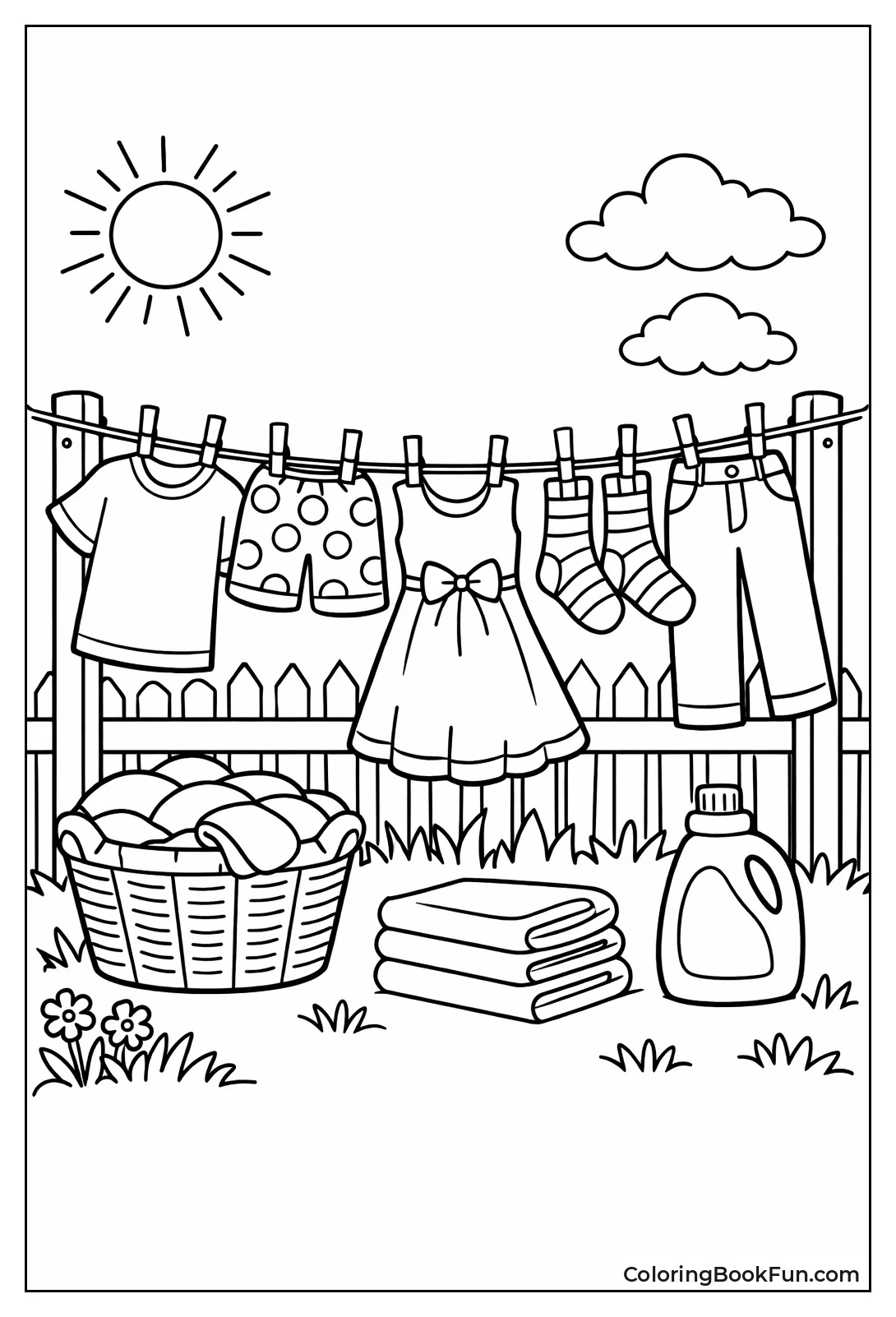 Garments Swing on Backyard Line