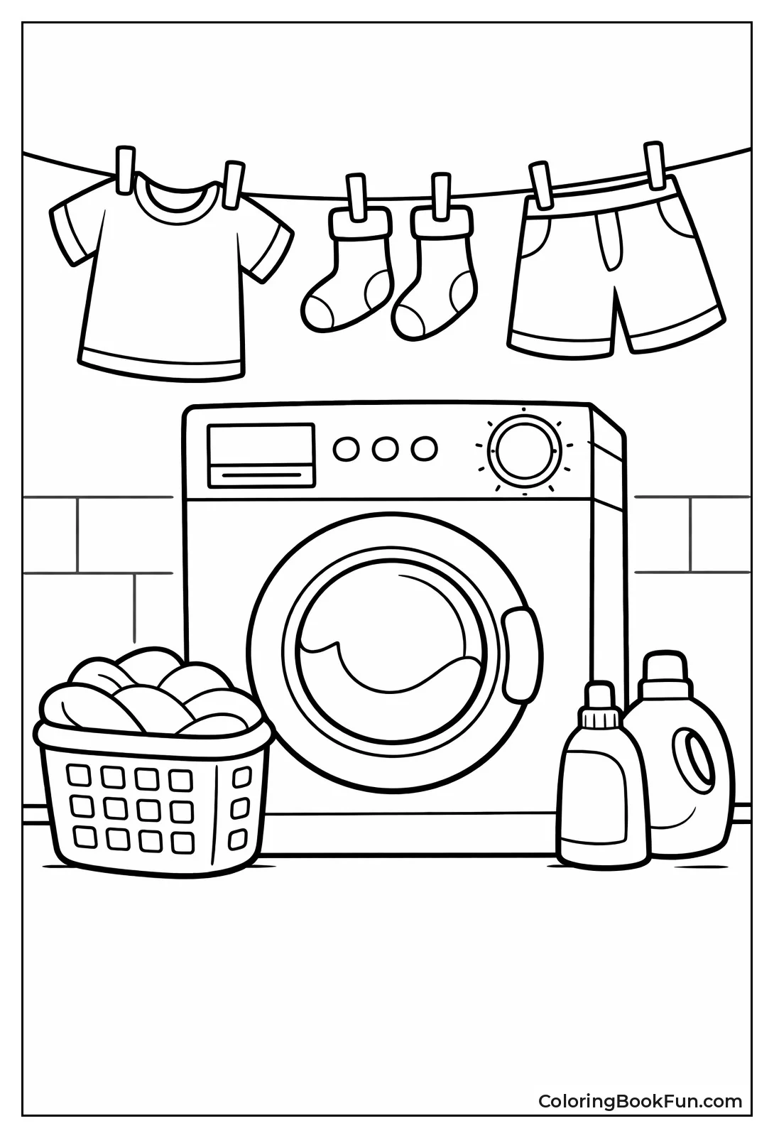 Simple Cartoon Washing Machine