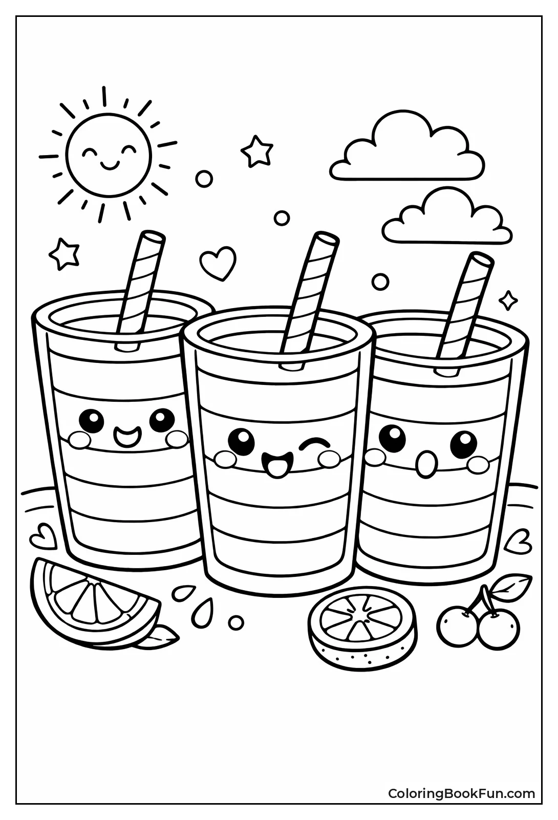 Rainbow Layered Juice Glasses